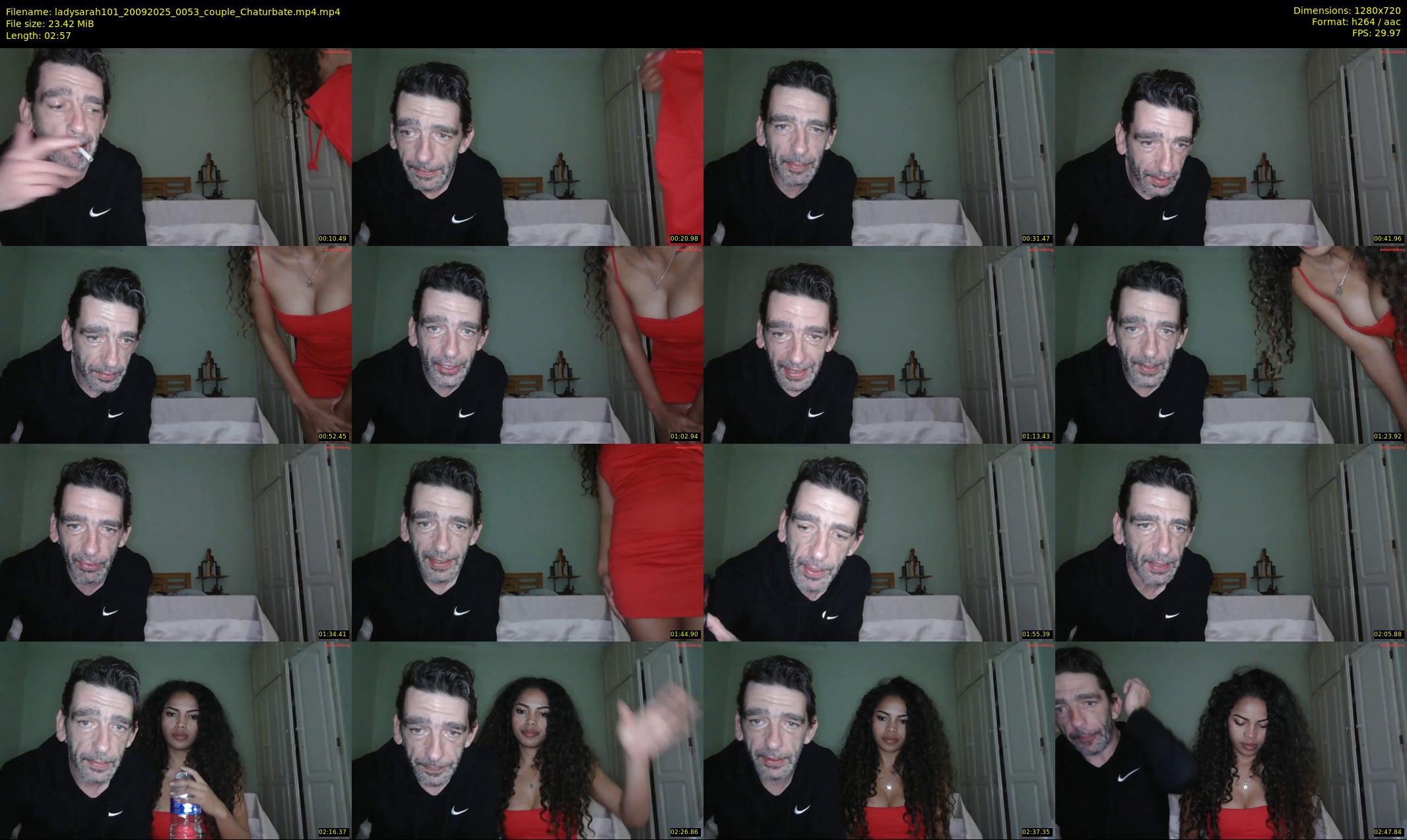 ladysarah101 — 3 minute Chaturbate couple cam show recording, 720p, Sep 20, 2025