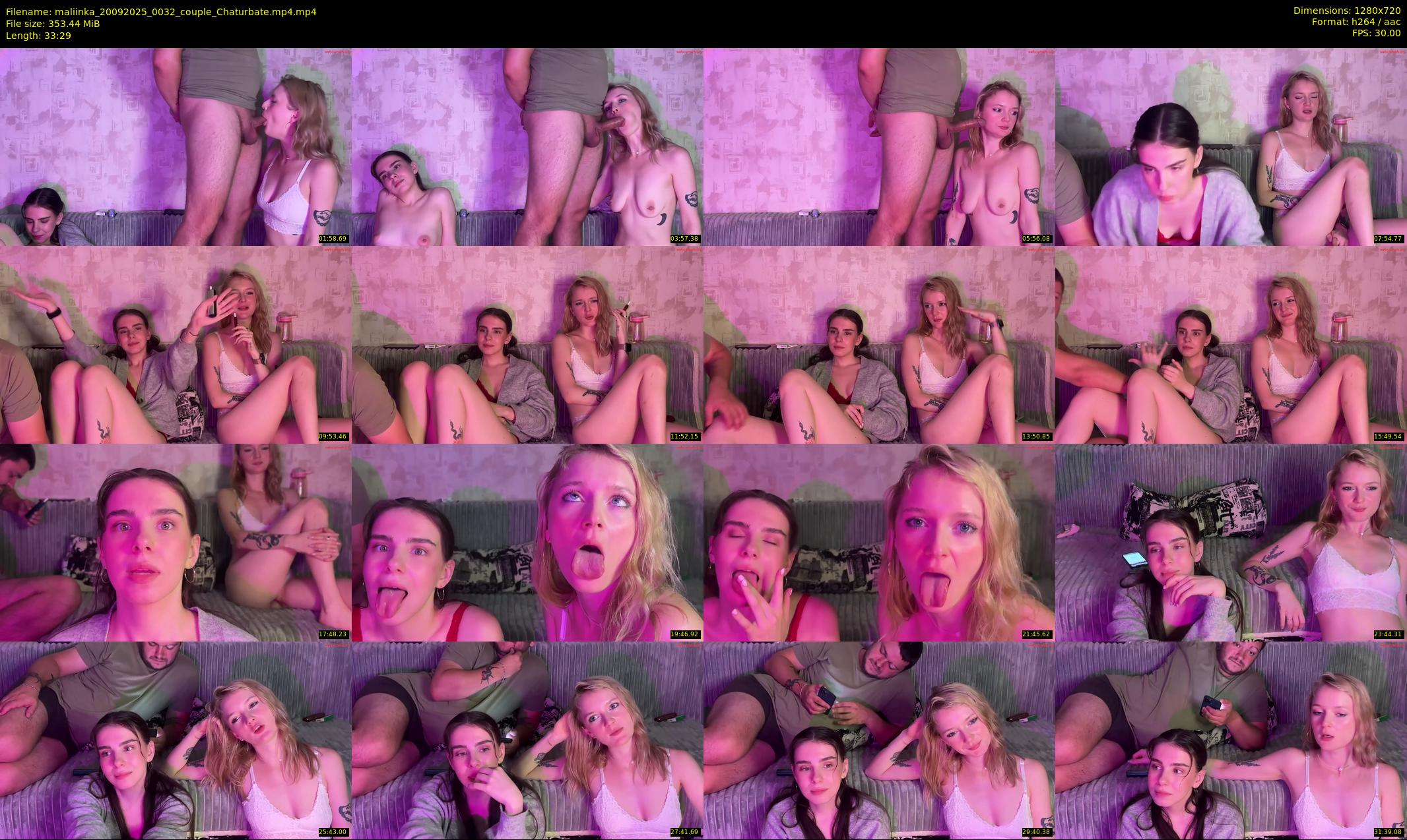 maliinka — 34 minute Chaturbate couple cam show recording, 720p, Sep 20, 2025