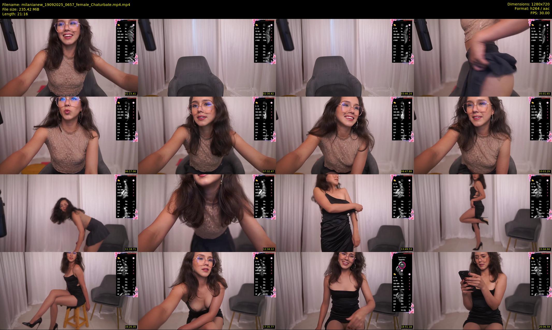 milanianew — 22 minute Chaturbate female cam show recording, 720p, Sep 19, 2025