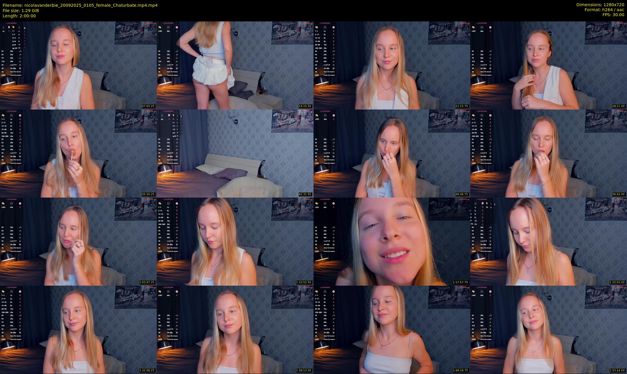 nicolavanderbie — 120 minute Chaturbate female cam show recording, 720p, Sep 20, 2025