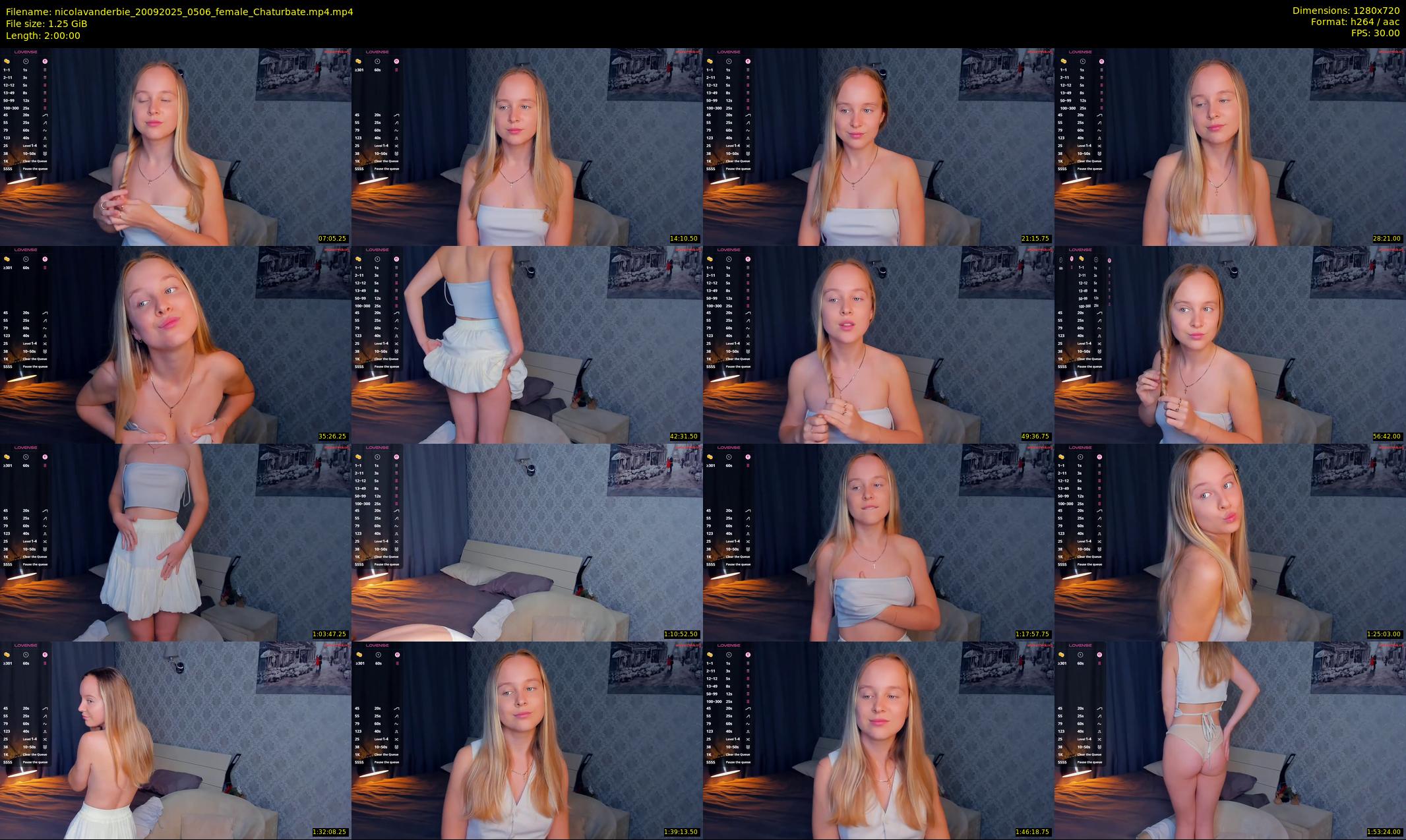 nicolavanderbie — 120 minute Chaturbate female cam show recording, 720p, Sep 20, 2025