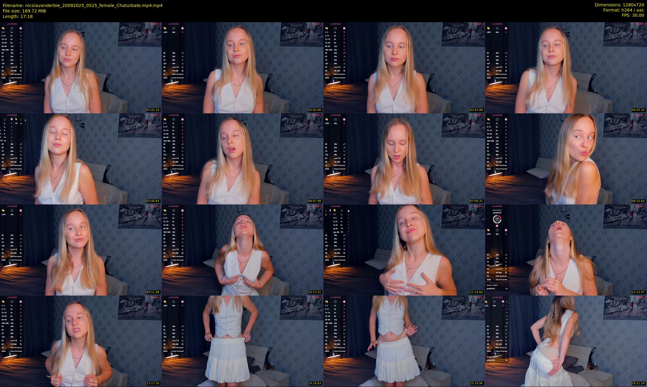 nicolavanderbie — 18 minute Chaturbate female cam show recording, 720p, Sep 20, 2025