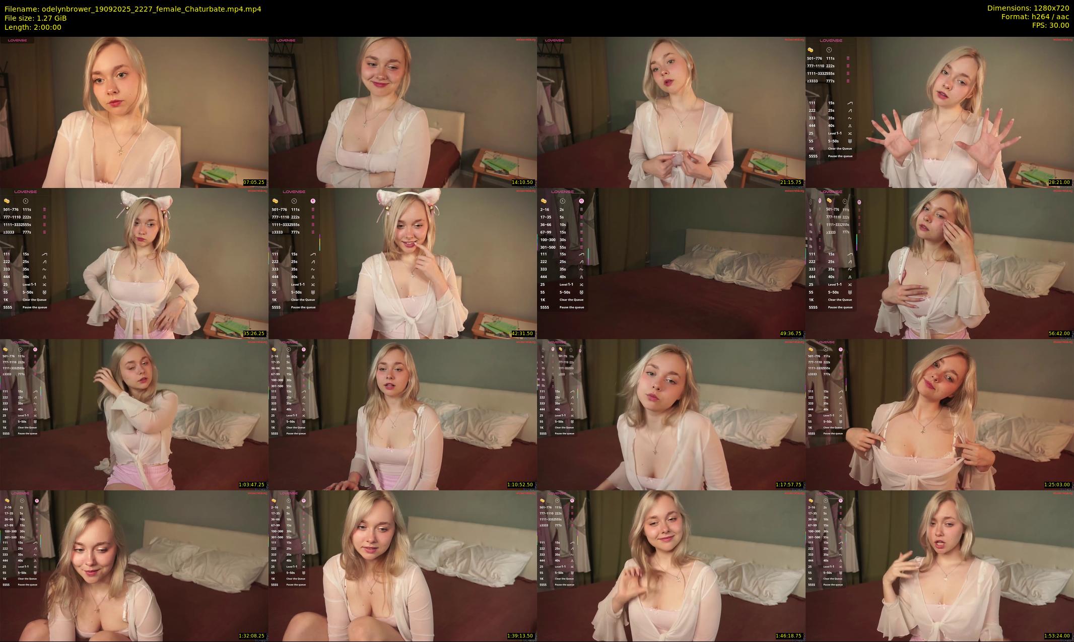 odelynbrower — 120 minute Chaturbate female cam show recording, 720p, Sep 19, 2025