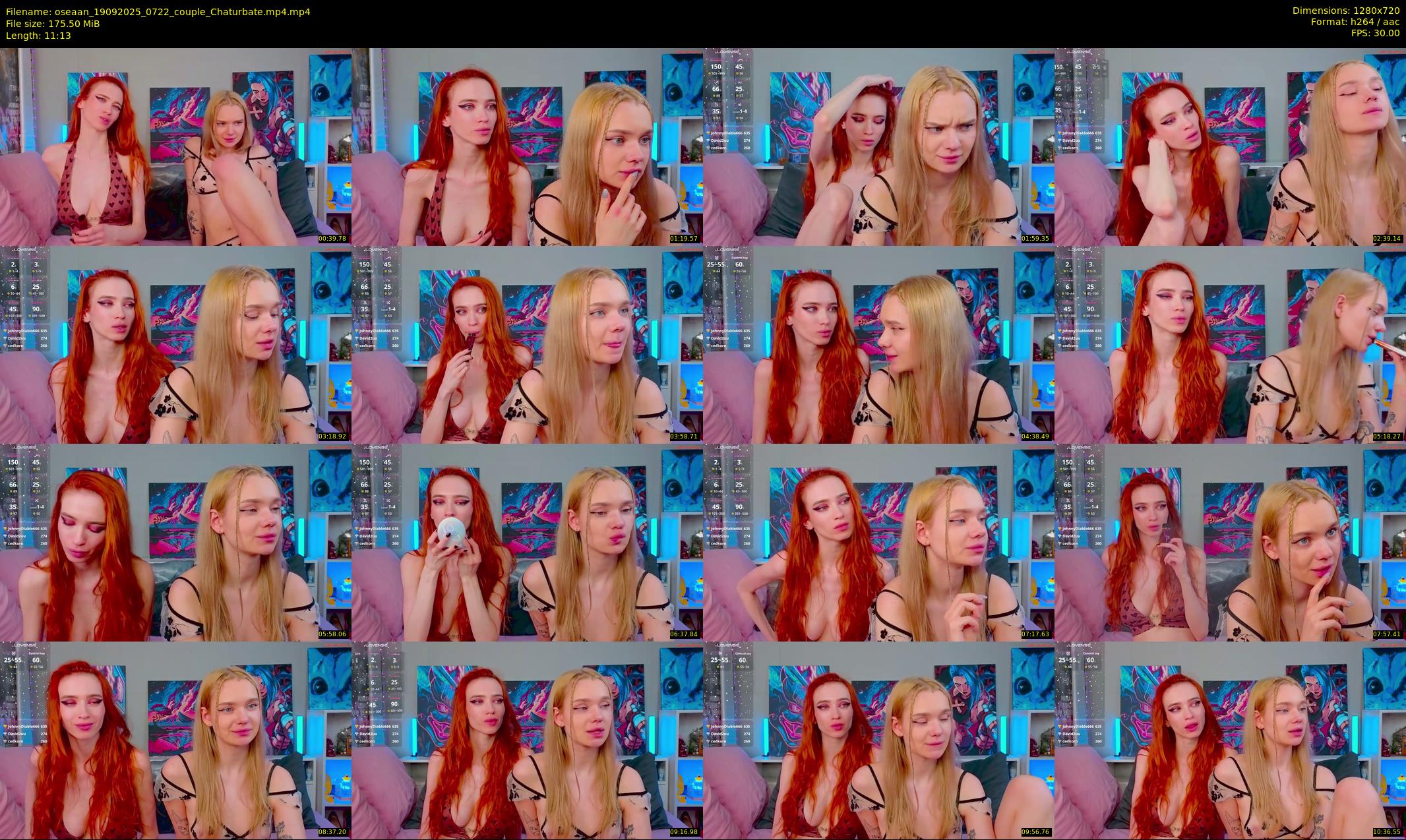 oseaan — 12 minute Chaturbate couple cam show recording, 720p, Sep 19, 2025