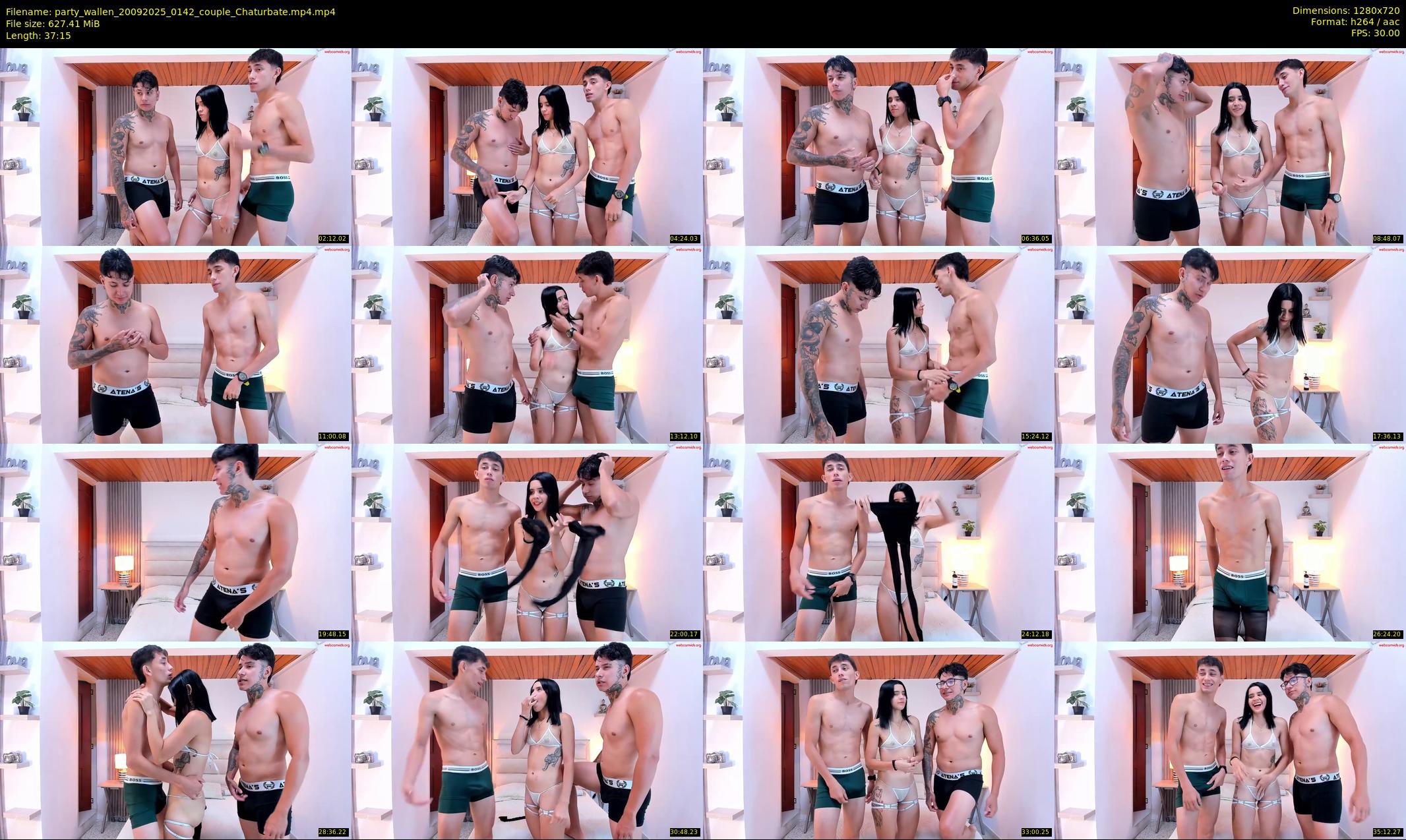 party_wallen — 38 minute Chaturbate couple cam show recording, 720p, Sep 20, 2025