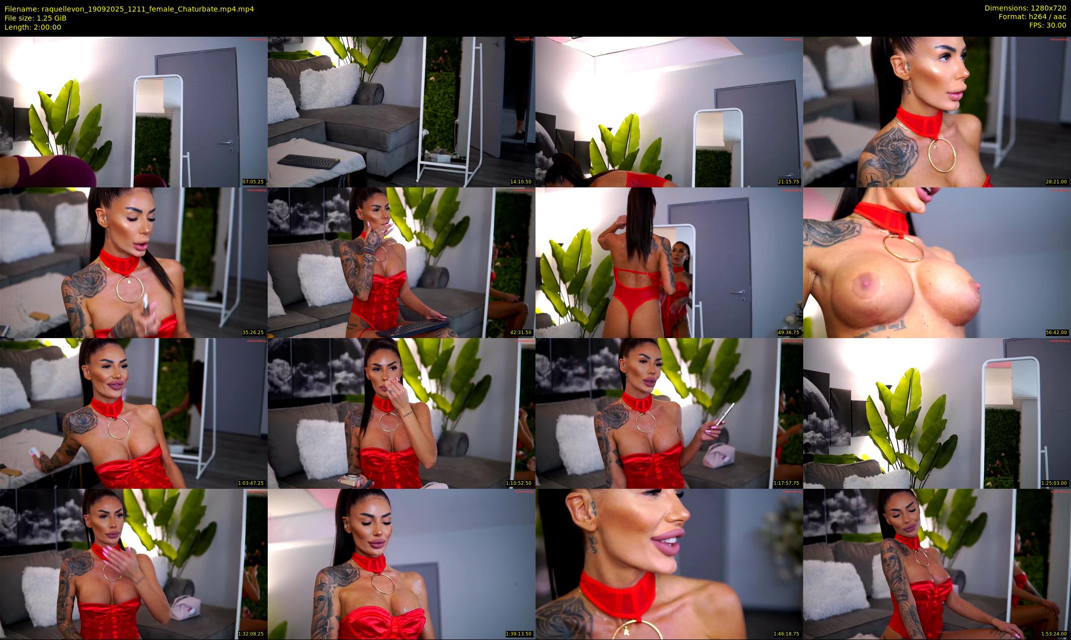 raquellevon — 120 minute Chaturbate female cam show recording, 720p, Sep 19, 2025