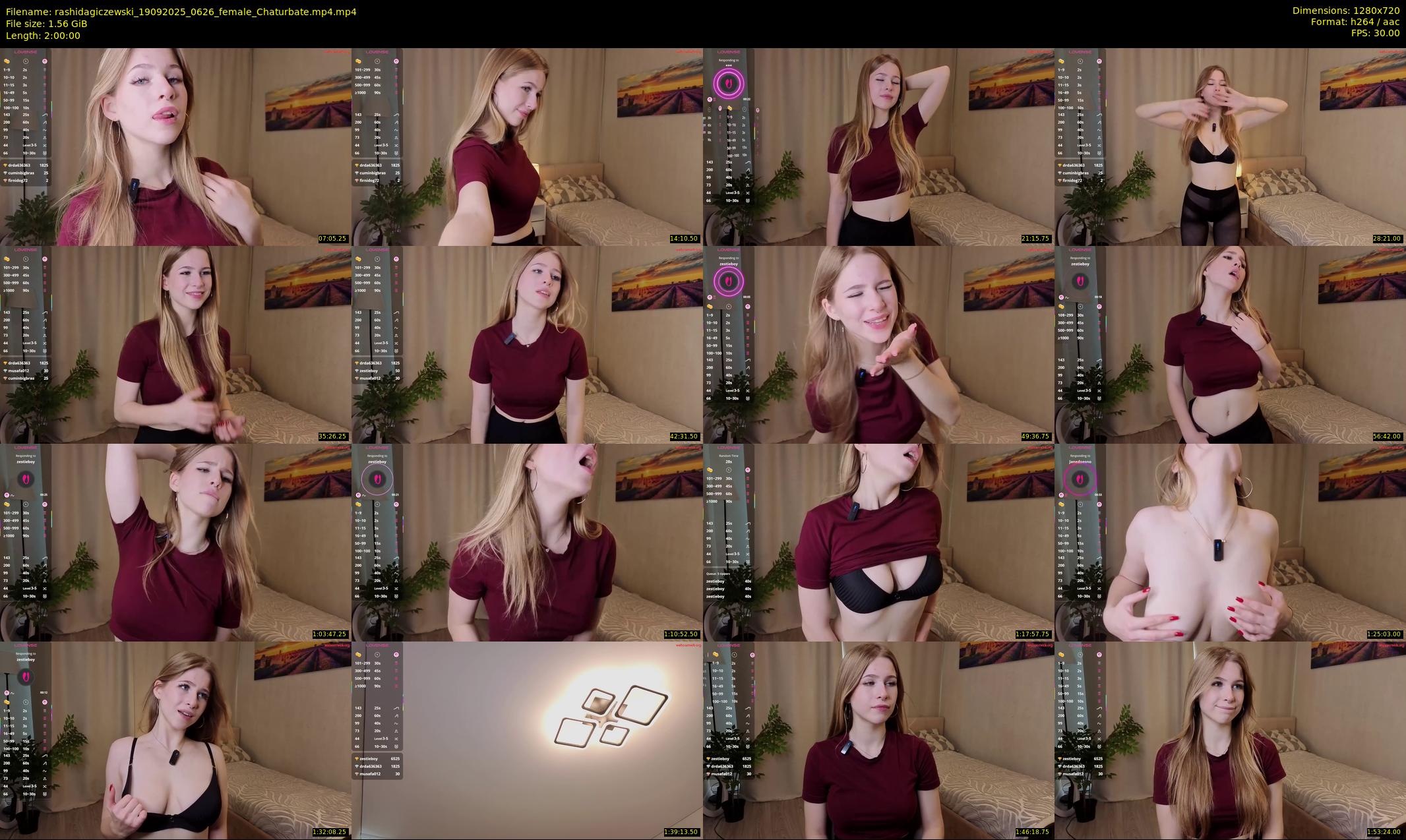 rashidagiczewski — 120 minute Chaturbate female cam show recording, 720p, Sep 19, 2025