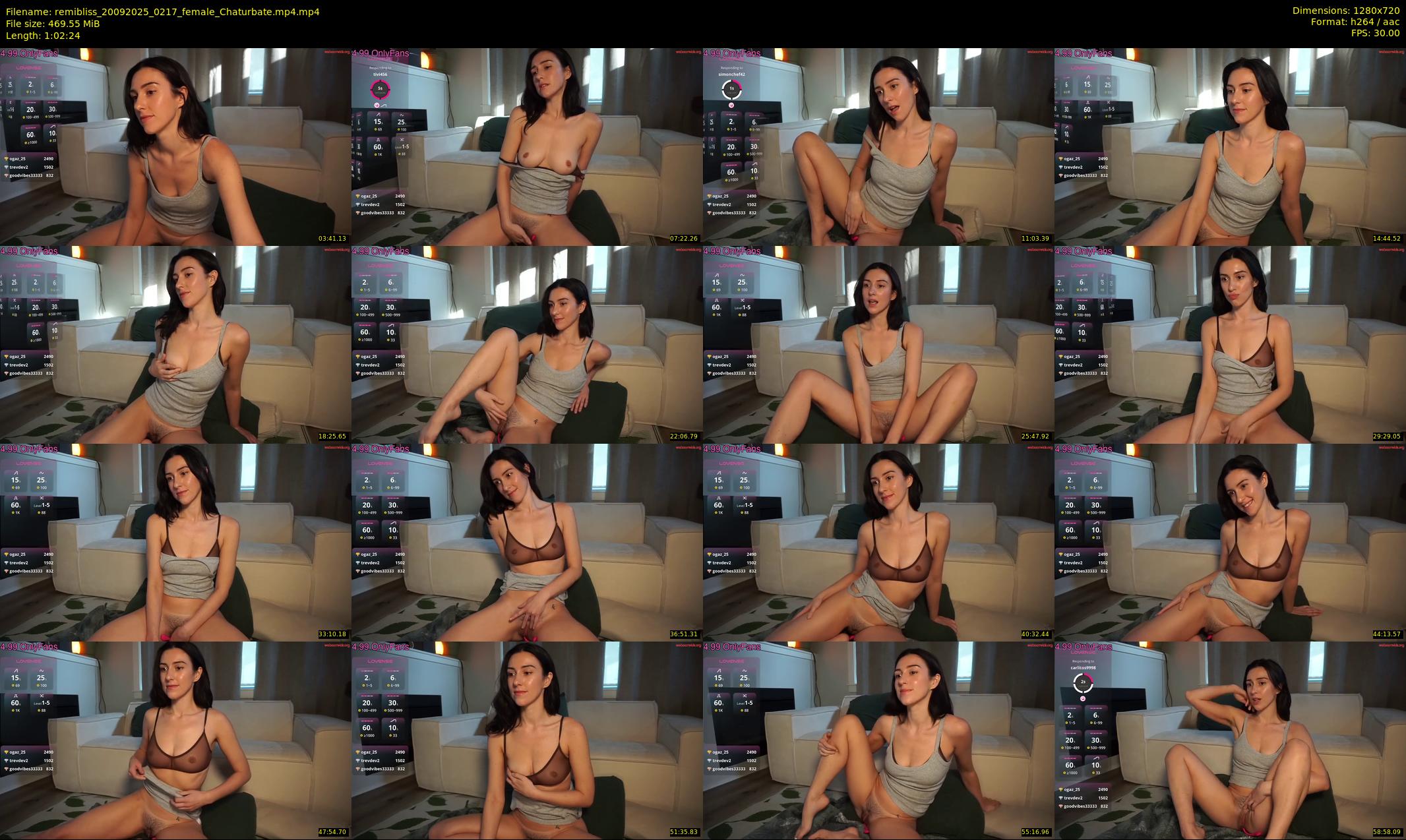 remibliss — 63 minute Chaturbate female cam show recording, 720p, Sep 20, 2025