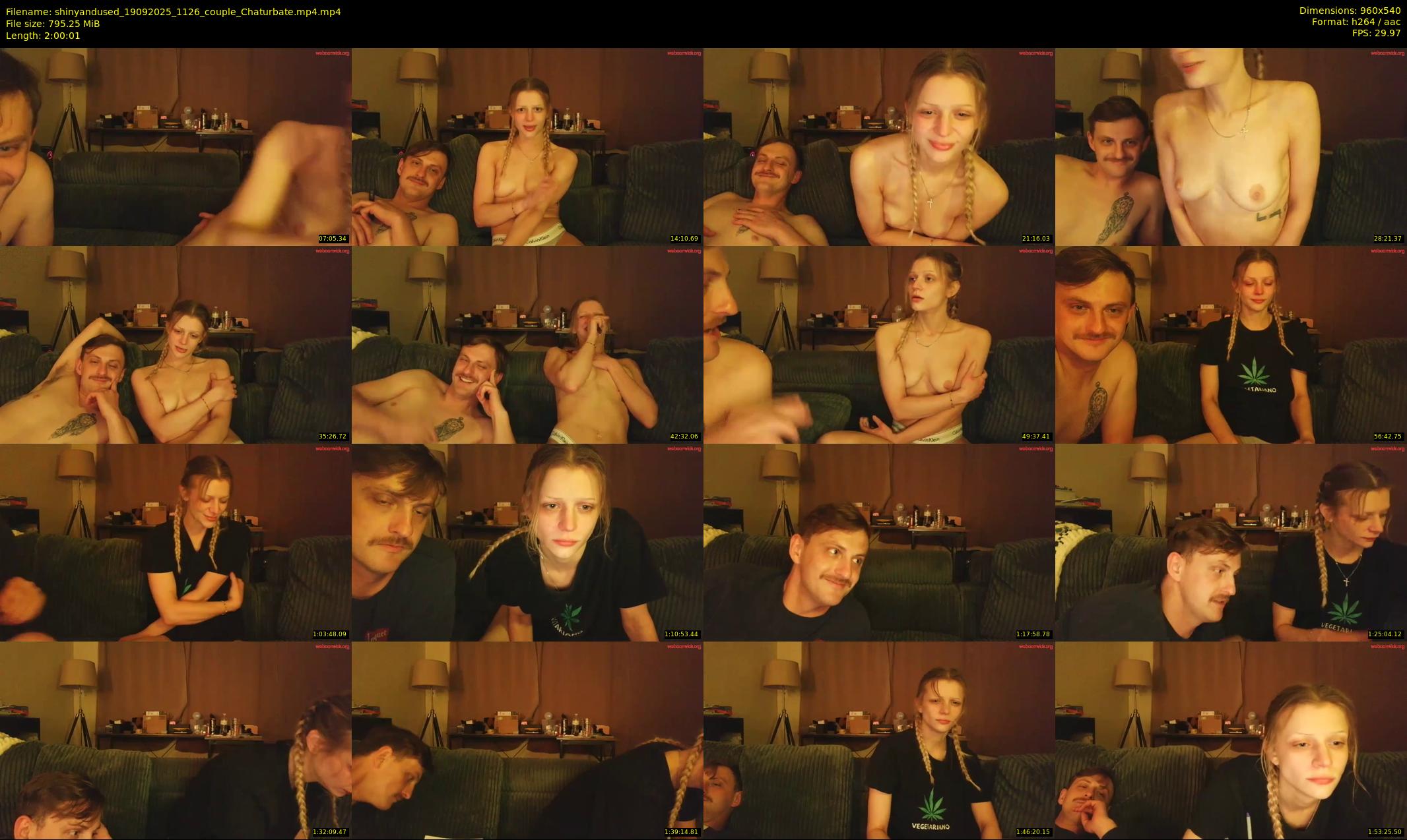 shinyandused — 121 minute Chaturbate couple cam show recording, 480p, Sep 19, 2025