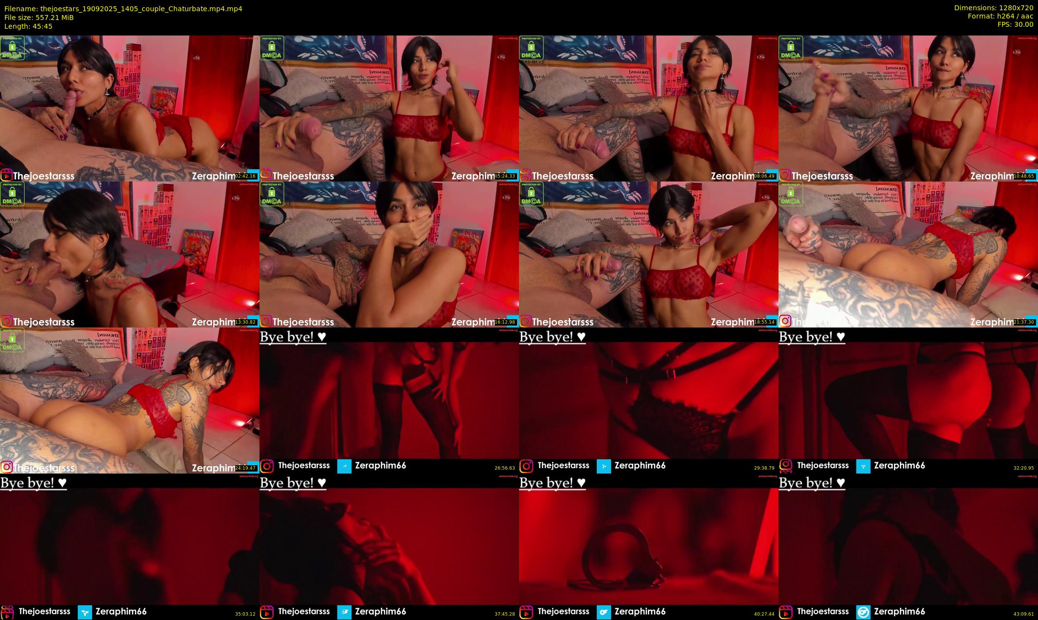 thejoestars — 46 minute Chaturbate couple cam show recording, 720p, Sep 19, 2025