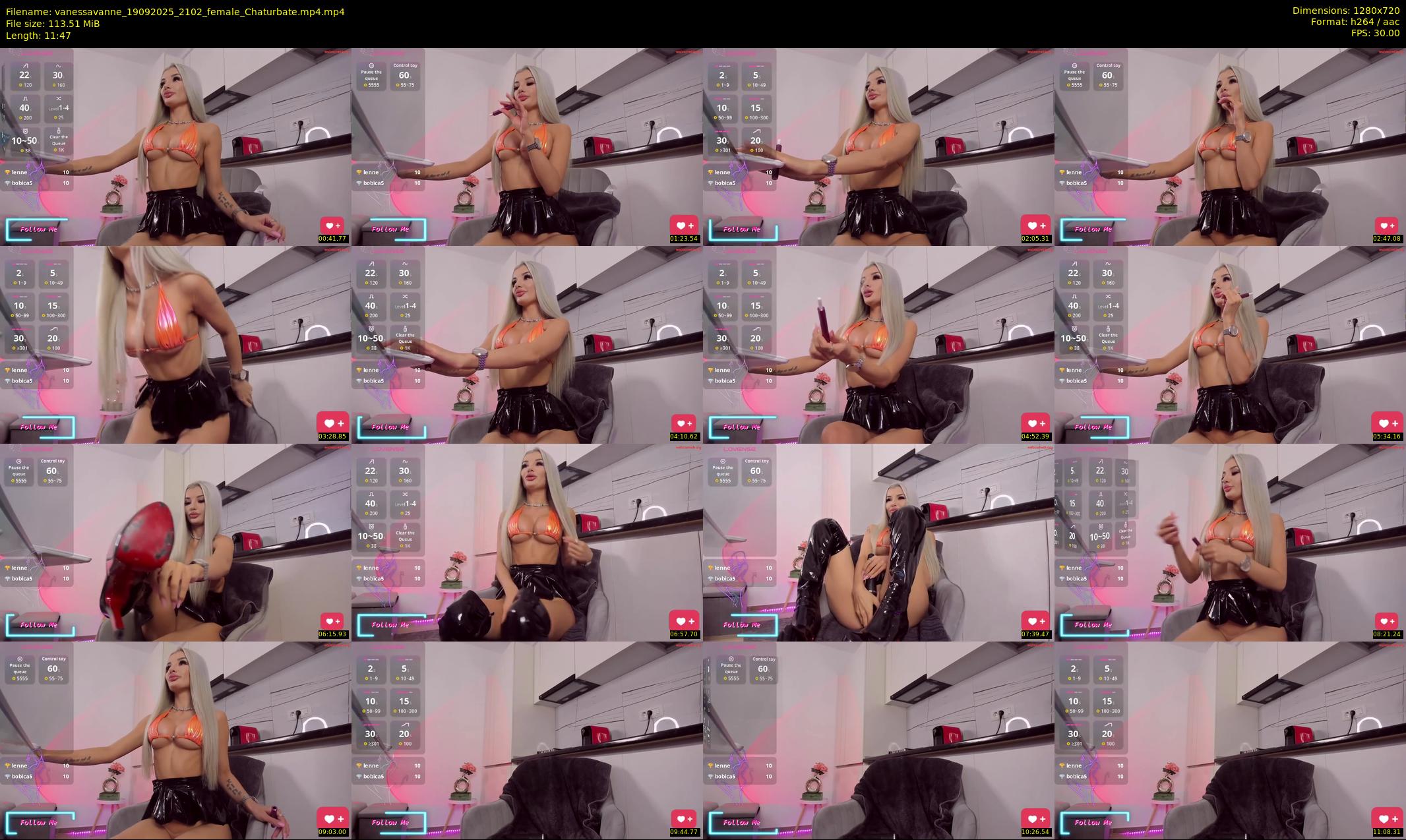 vanessavanne — 12 minute Chaturbate female cam show recording, 720p, Sep 19, 2025