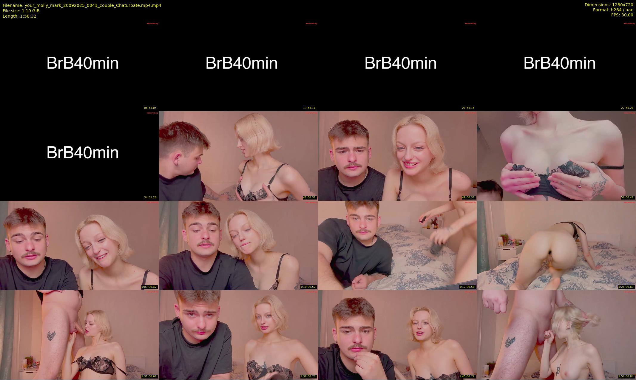 your_molly_mark — 119 minute Chaturbate couple cam show recording, 720p, Sep 20, 2025