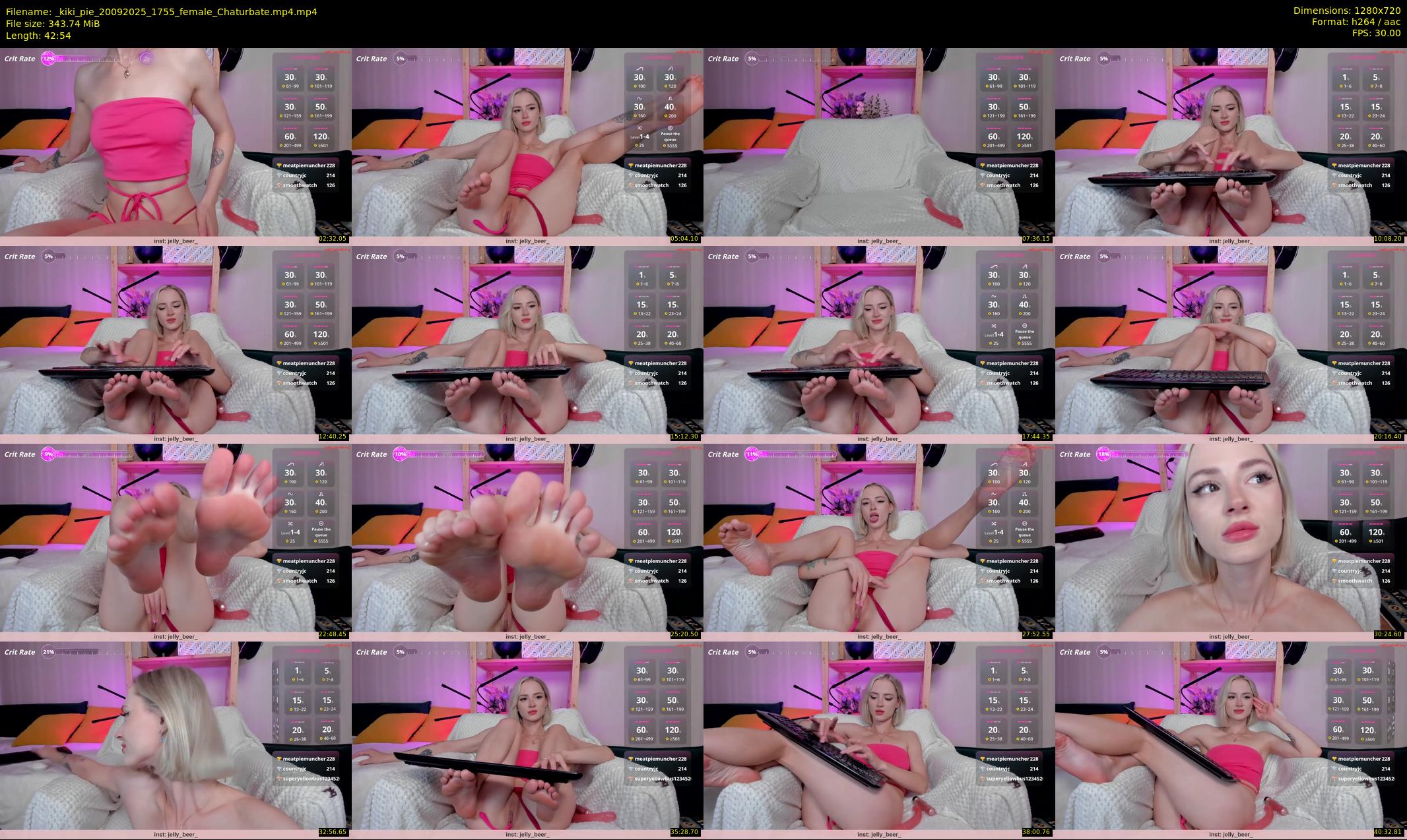 _kiki_pie — 43 minute Chaturbate female cam show recording, 720p, Sep 20, 2025