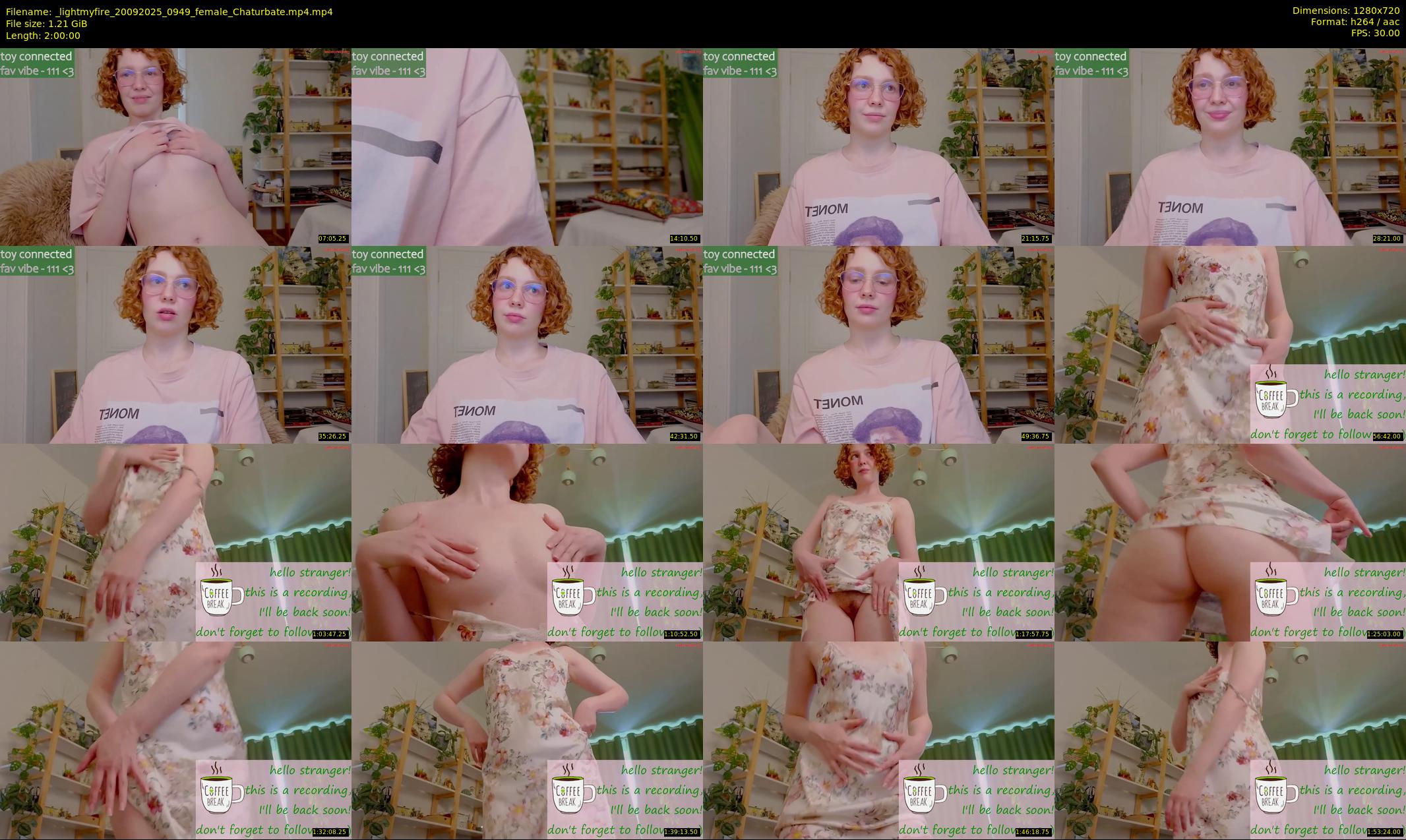 _lightmyfire — 120 minute Chaturbate female cam show recording, 720p, Sep 20, 2025