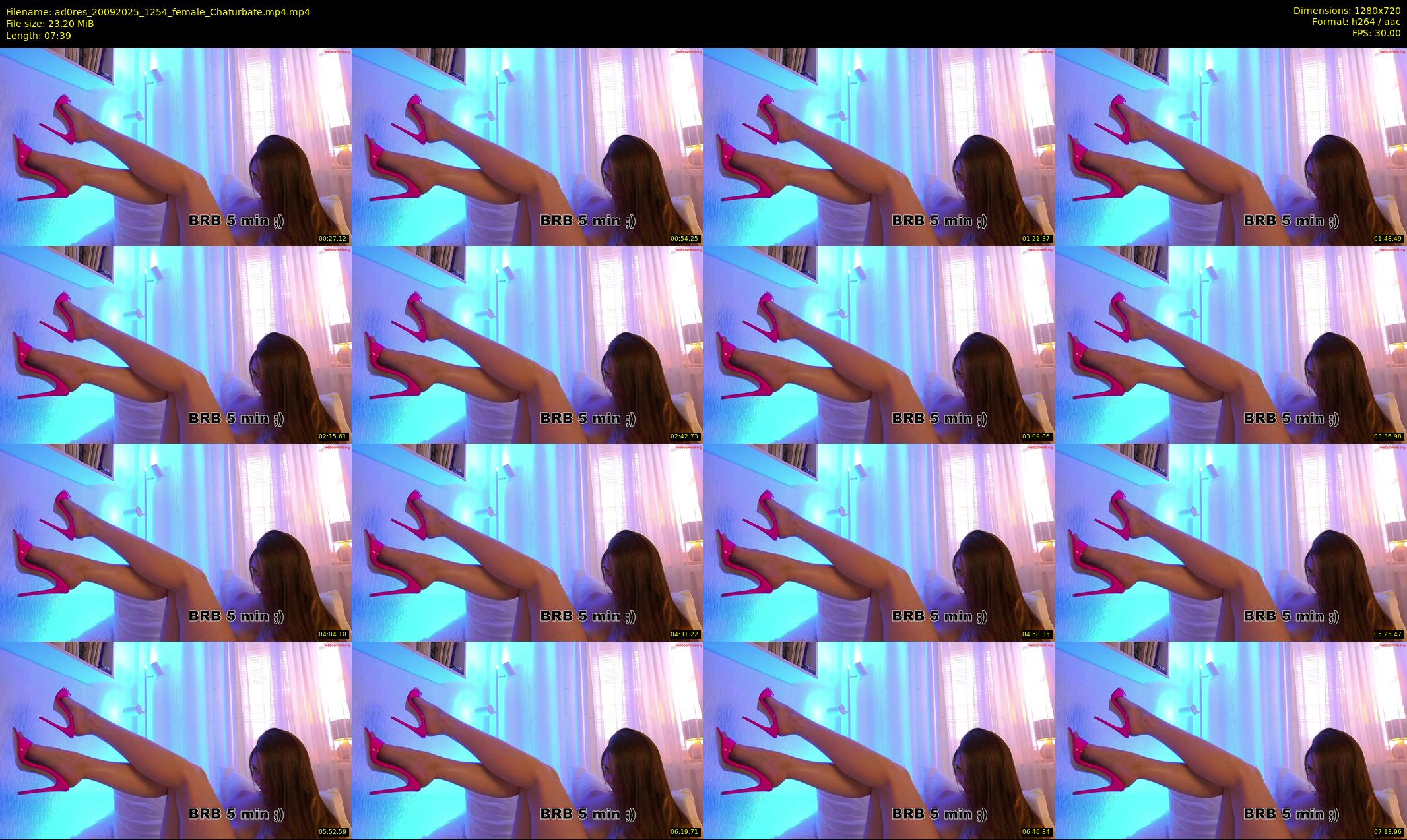 ad0res — 8 minute Chaturbate female cam show recording, 720p, Sep 20, 2025