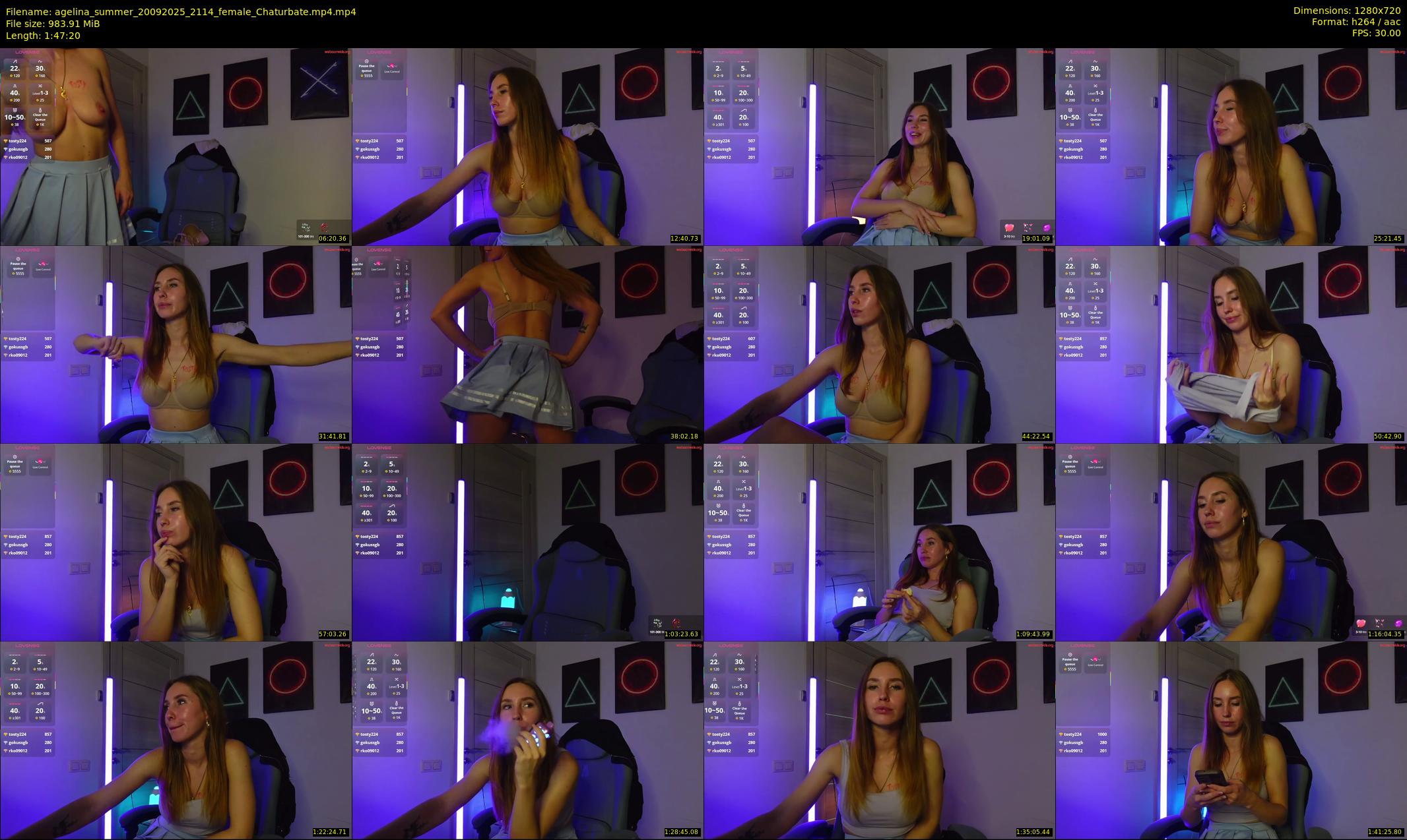 agelina_summer — 108 minute Chaturbate female cam show recording, 720p, Sep 20, 2025