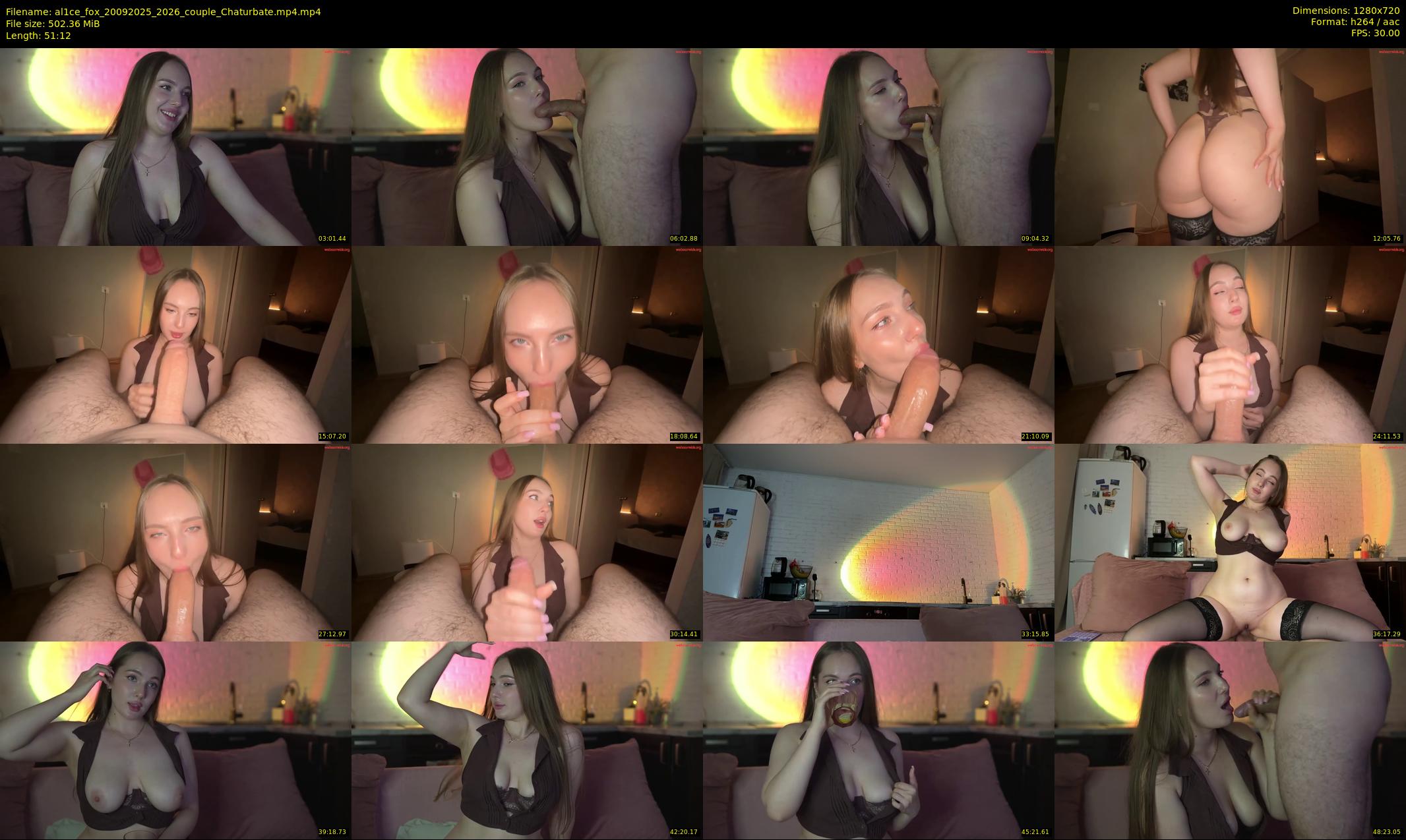 al1ce_fox — 52 minute Chaturbate couple cam show recording, 720p, Sep 20, 2025