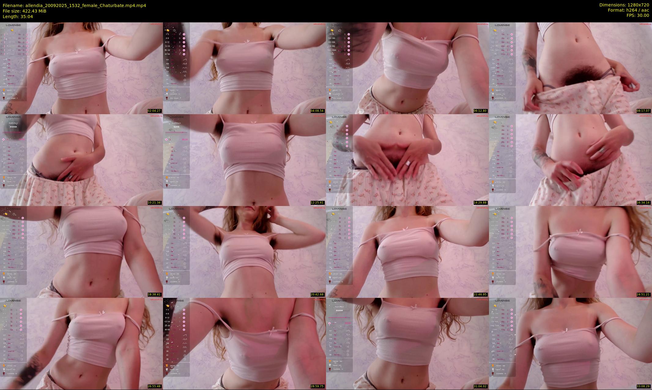 allendia — 36 minute Chaturbate female cam show recording, 720p, Sep 20, 2025