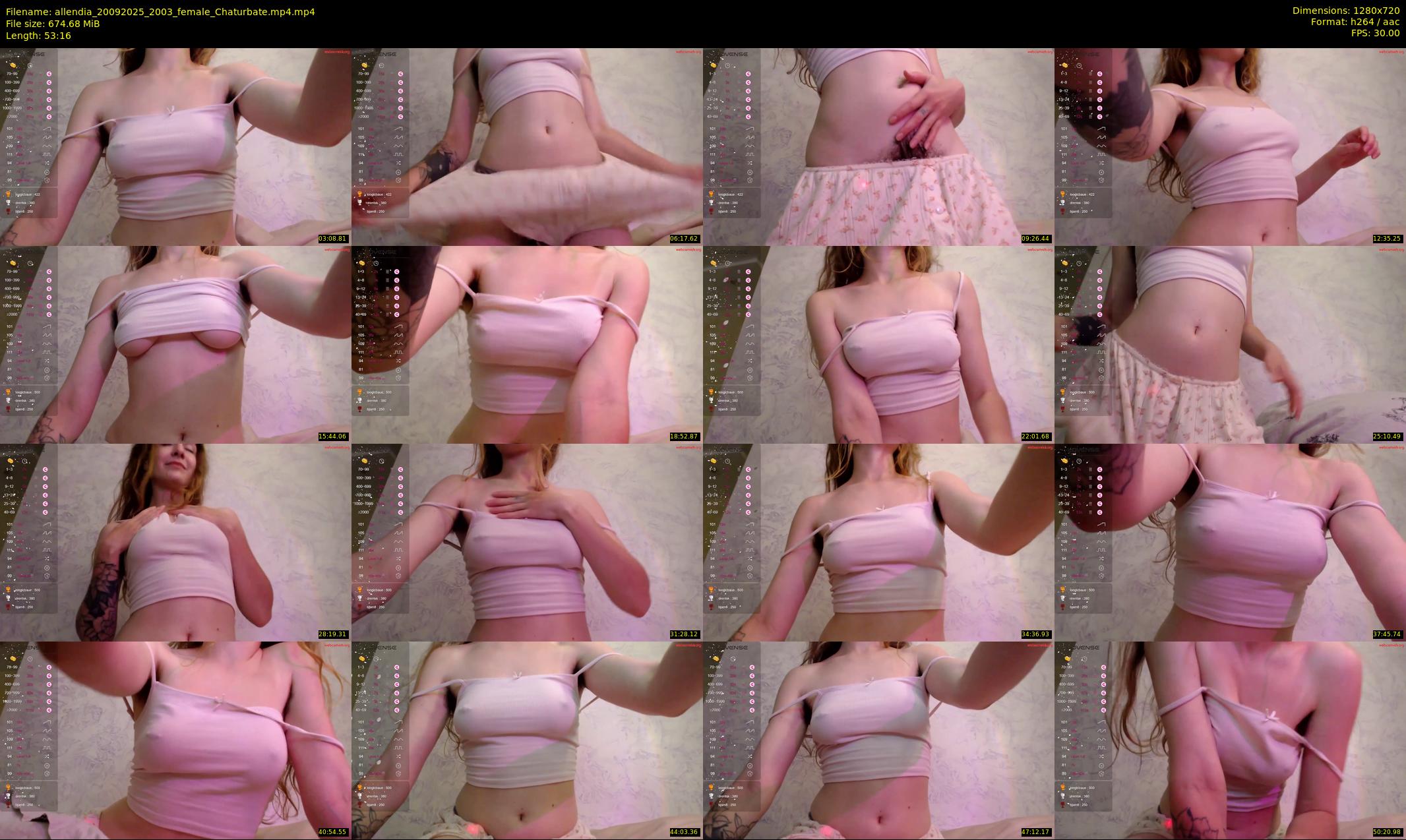 allendia — 54 minute Chaturbate female cam show recording, 720p, Sep 20, 2025