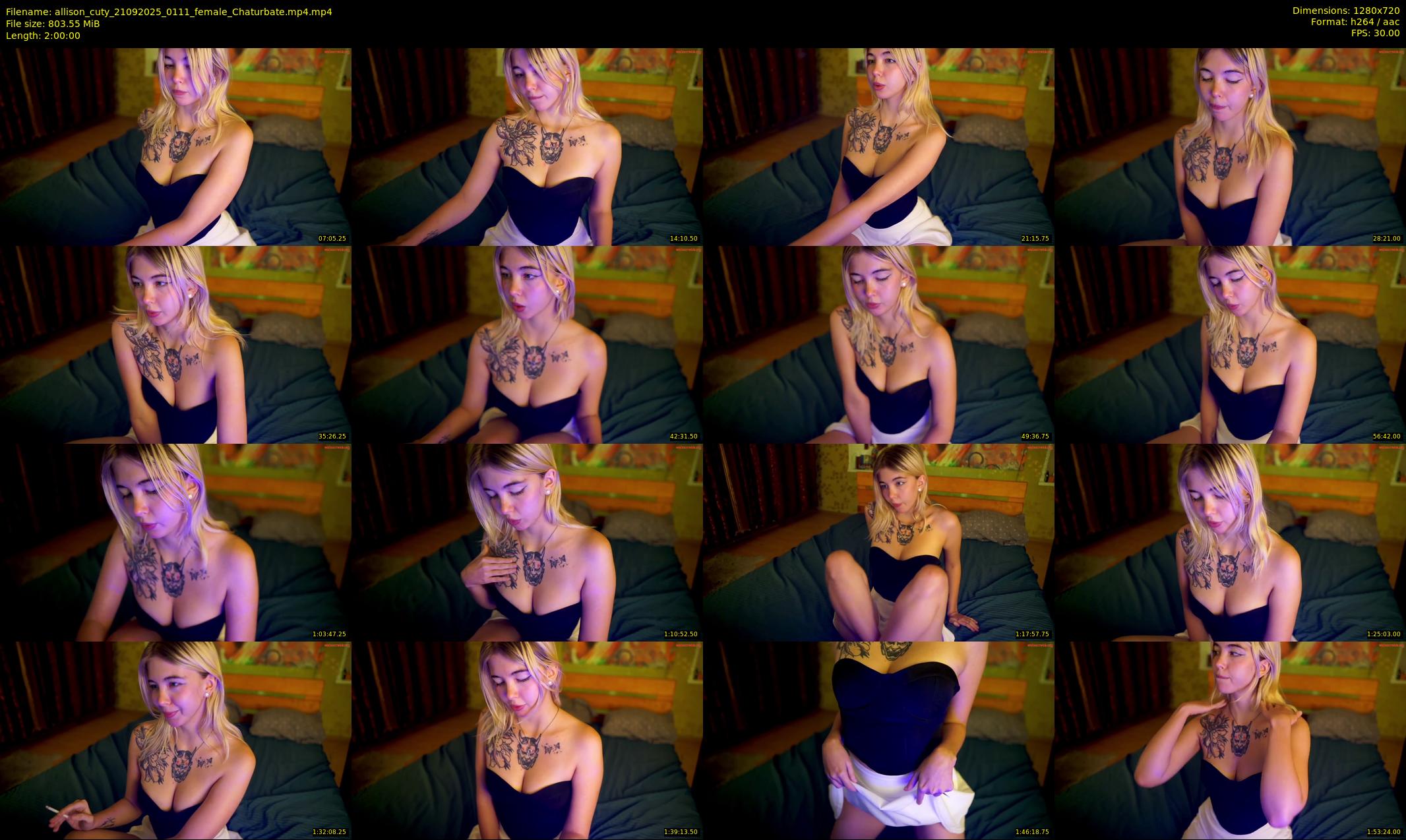 allison_cuty — 120 minute Chaturbate female cam show recording, 720p, Sep 21, 2025