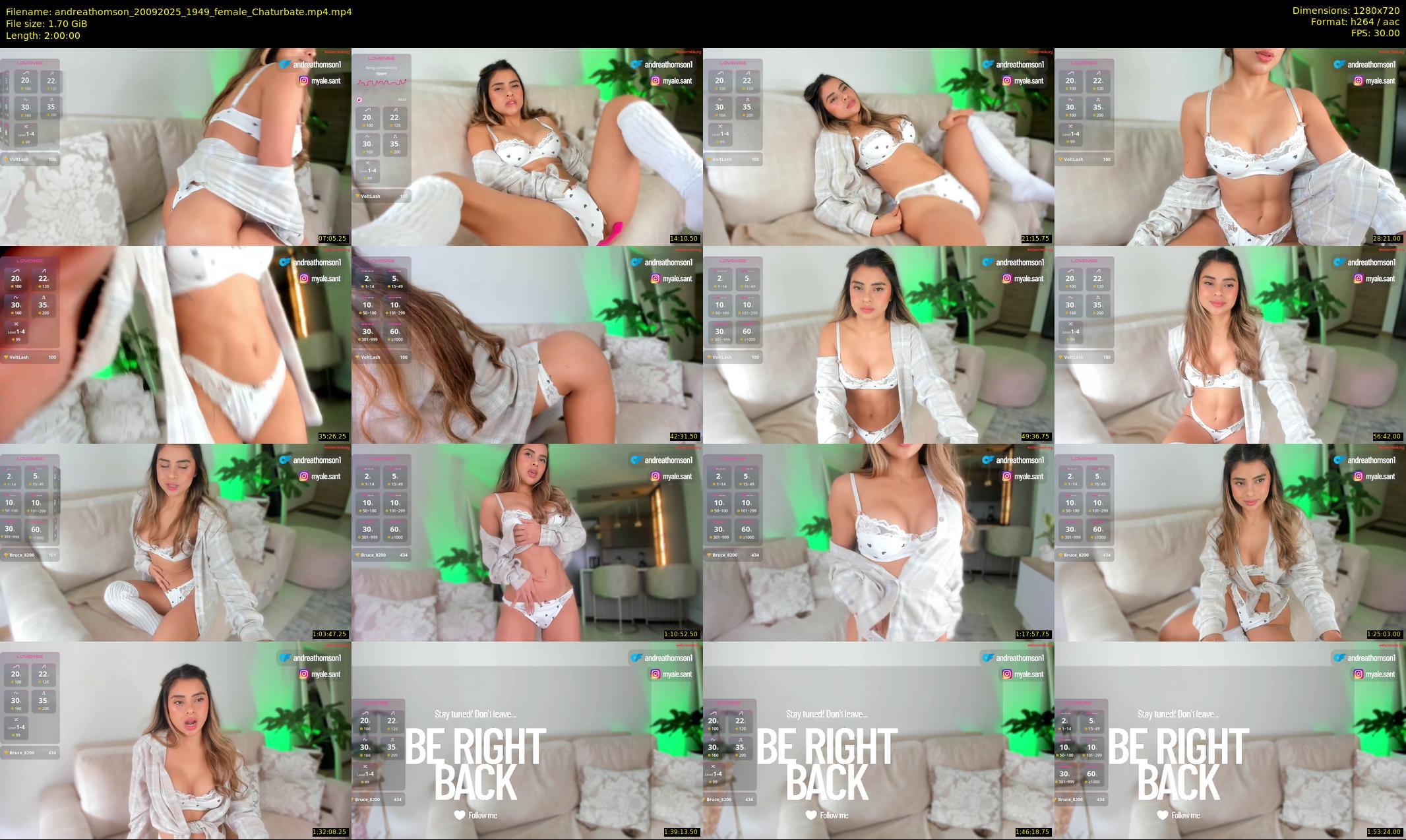 andreathomson — 120 minute Chaturbate female cam show recording, 720p, Sep 20, 2025