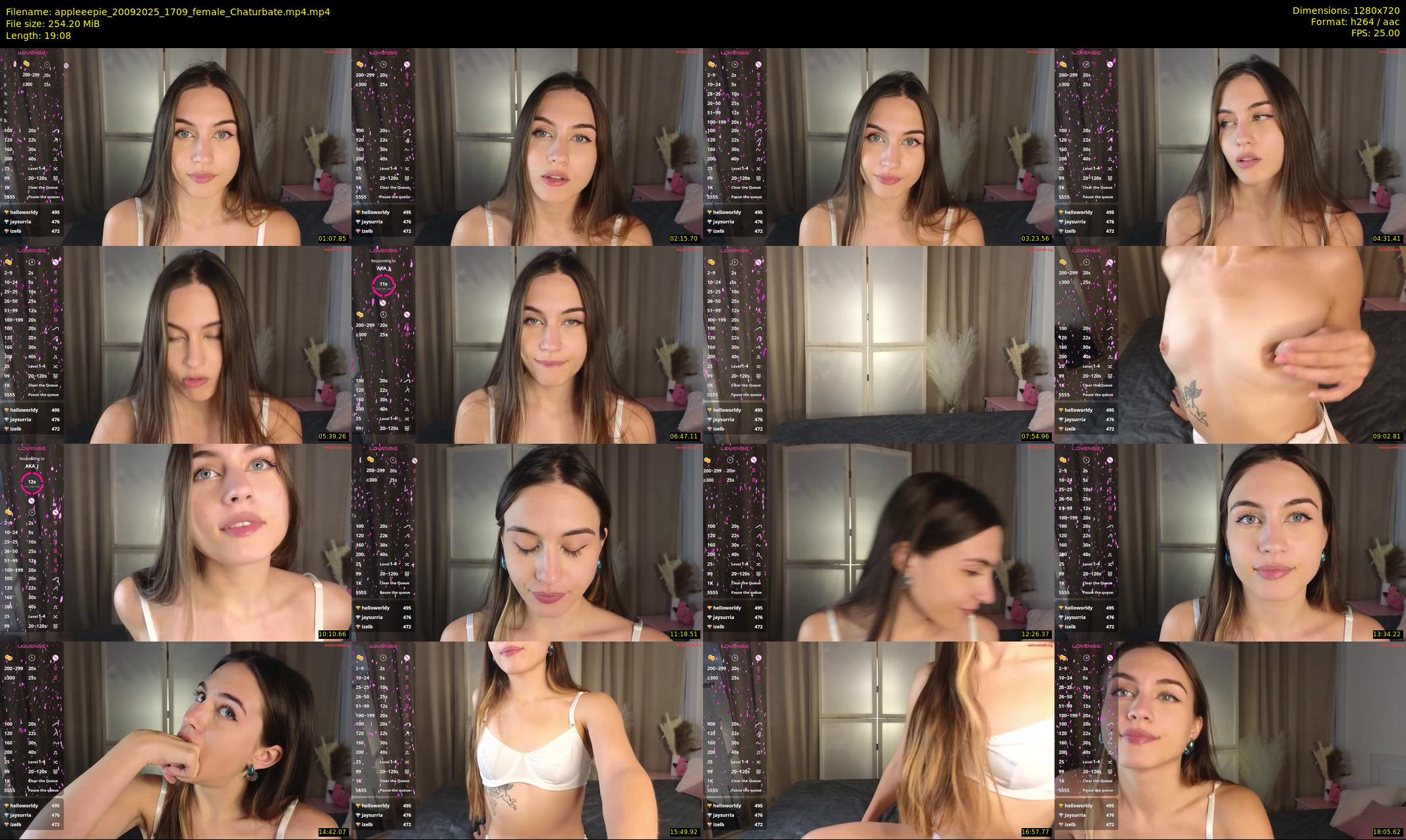 appleeepie — 20 minute Chaturbate female cam show recording, 720p, Sep 20, 2025