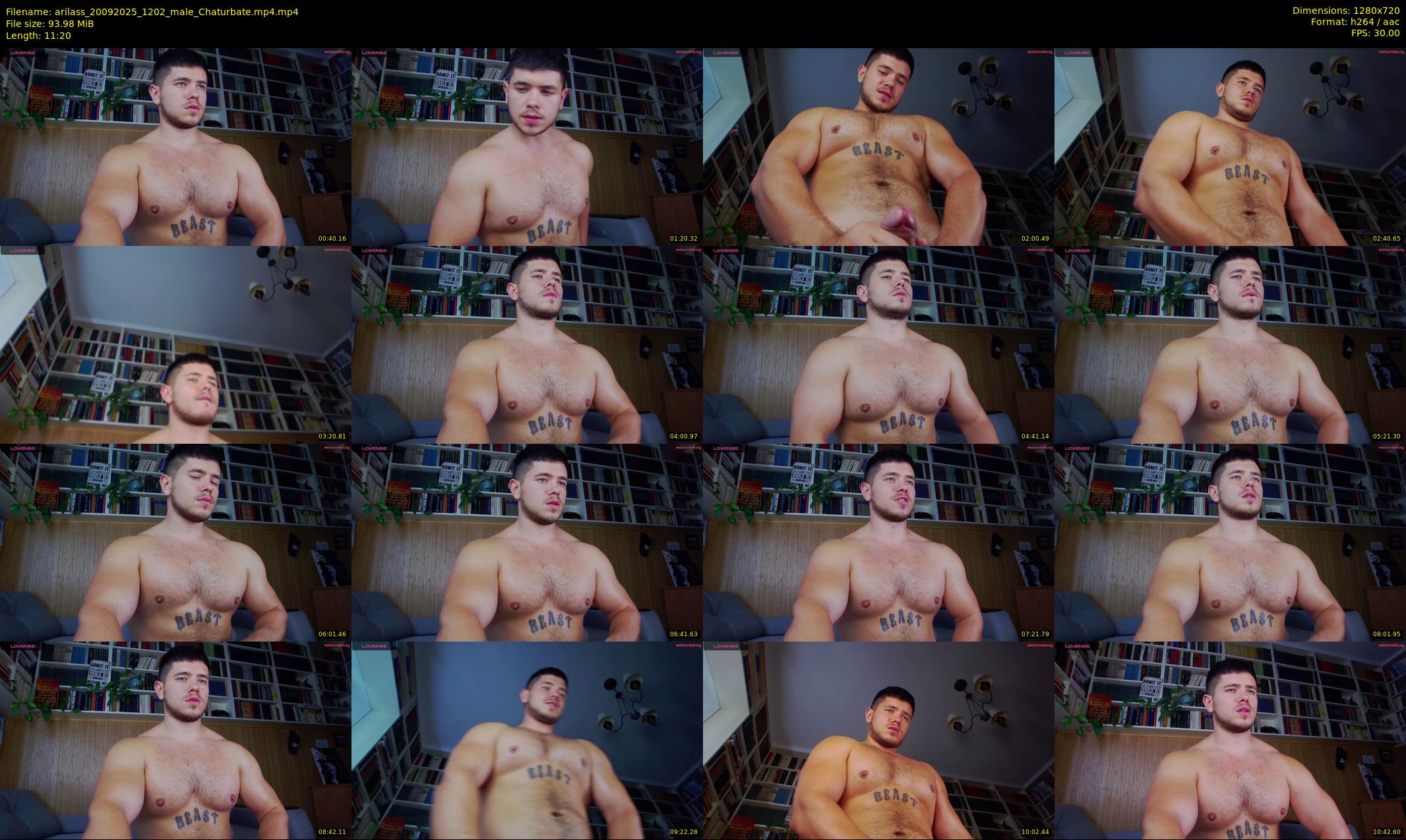 arilass — 12 minute Chaturbate male cam show recording, 720p, Sep 20, 2025