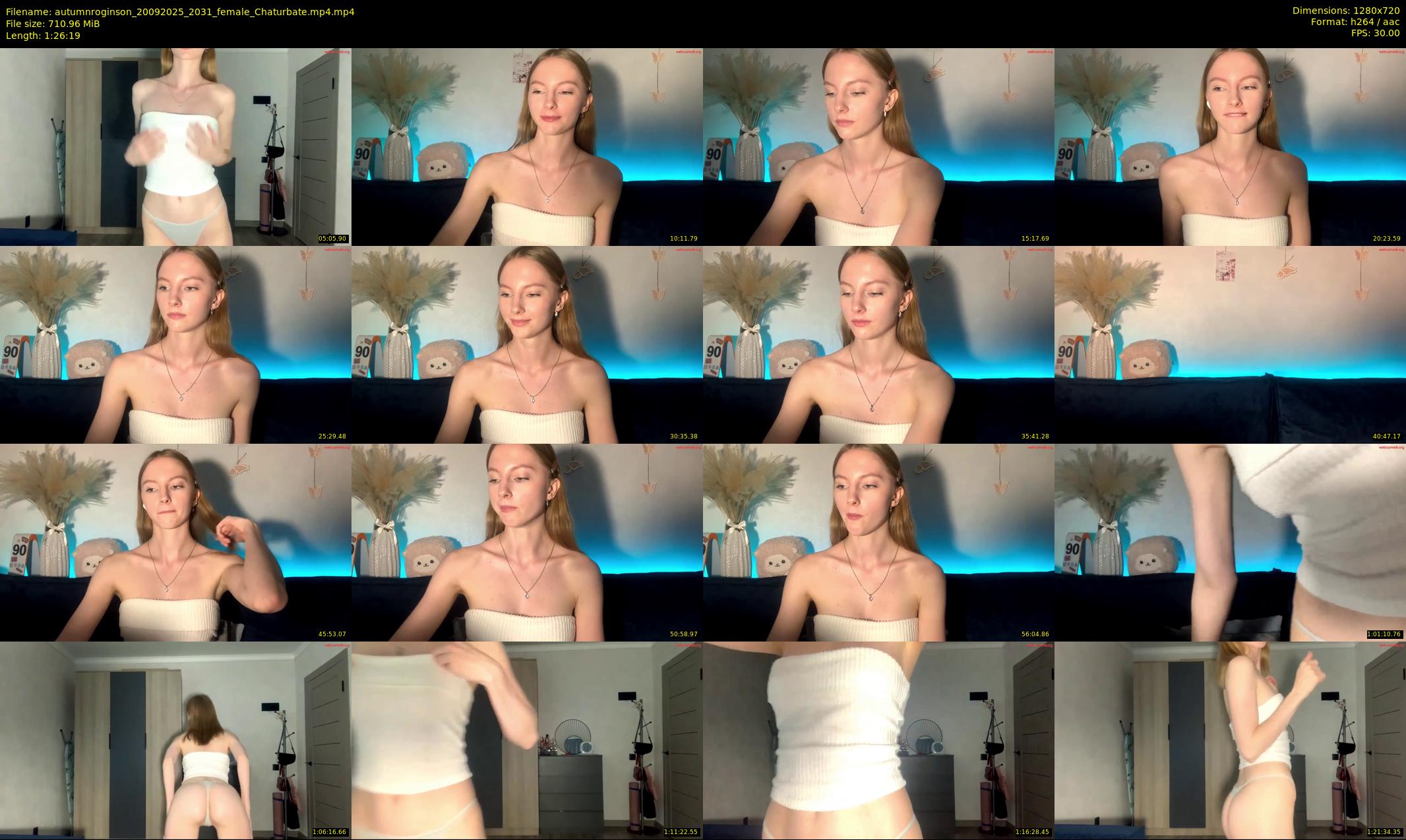 autumnroginson — 87 minute Chaturbate female cam show recording, 720p, Sep 20, 2025