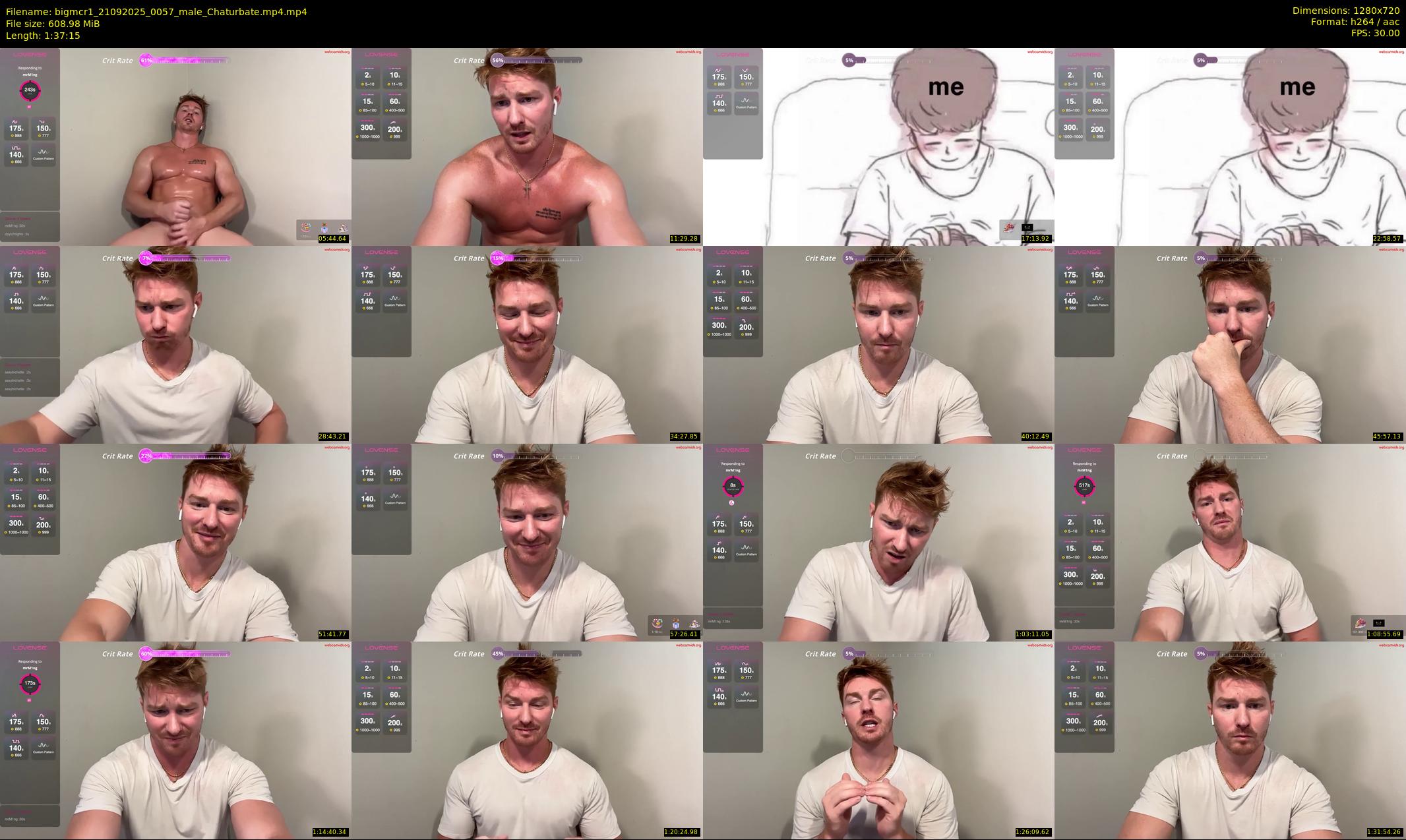 bigmcr1 — 98 minute Chaturbate male cam show recording, 720p, Sep 21, 2025