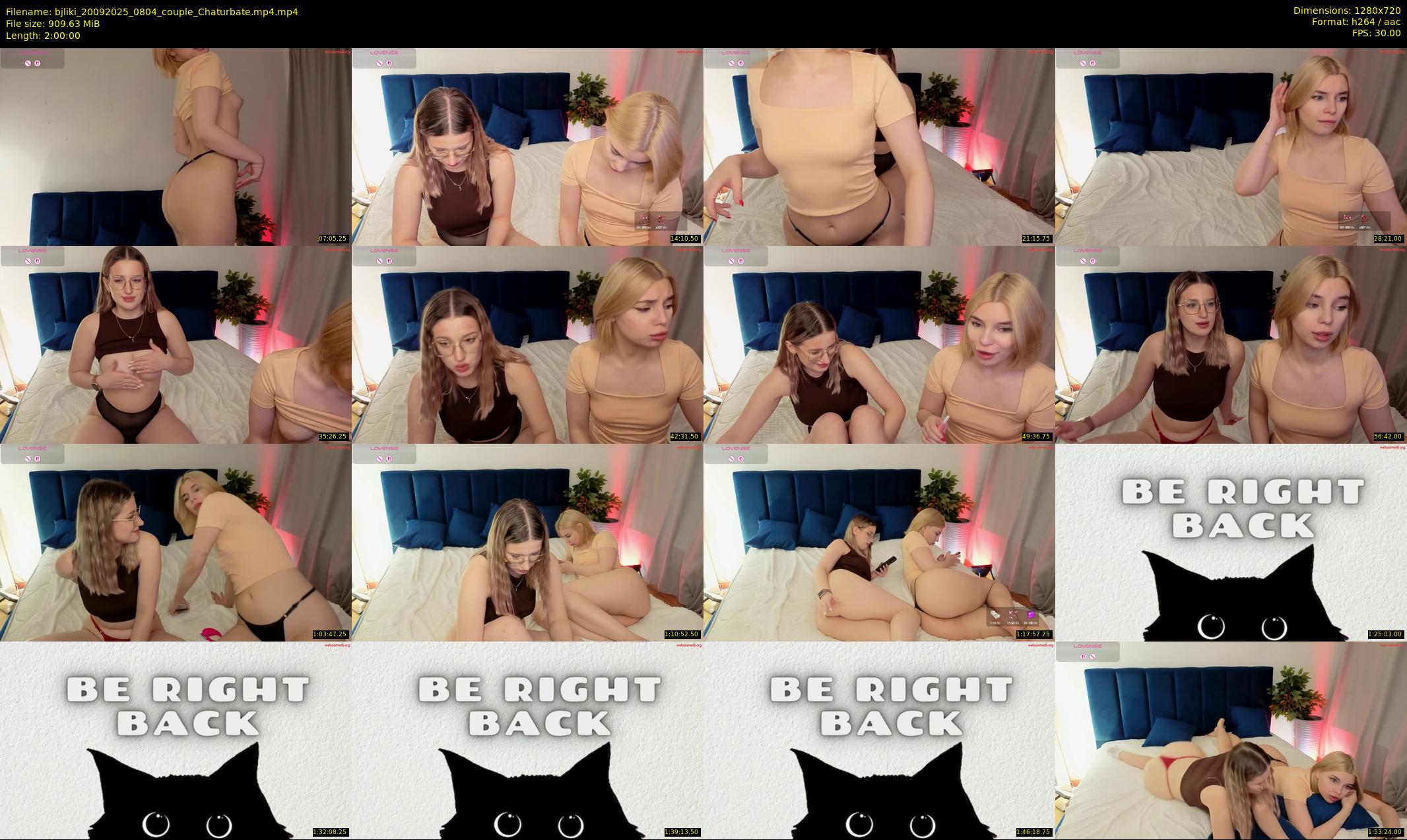 bjliki — 120 minute Chaturbate couple cam show recording, 720p, Sep 20, 2025