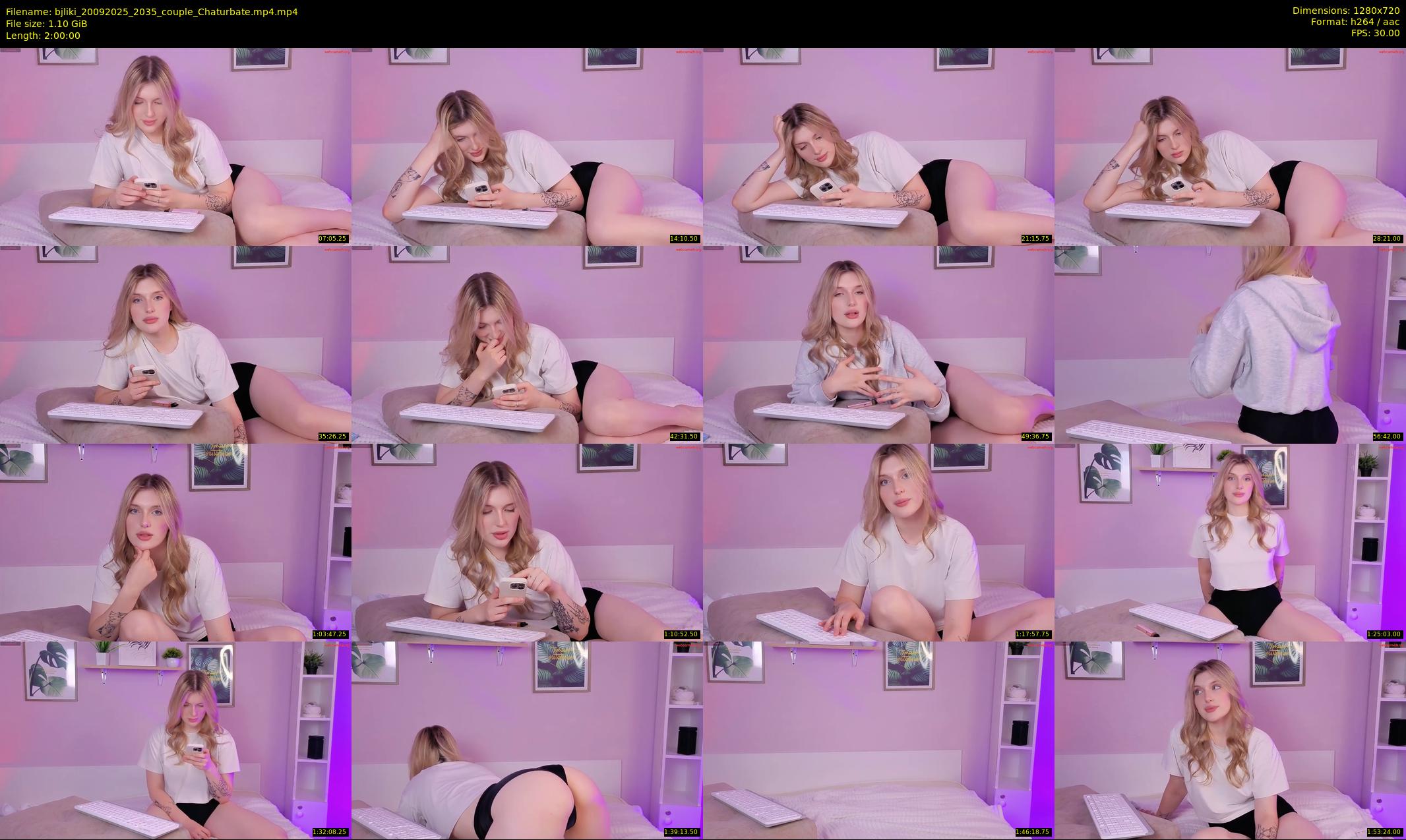bjliki — 120 minute Chaturbate couple cam show recording, 720p, Sep 20, 2025