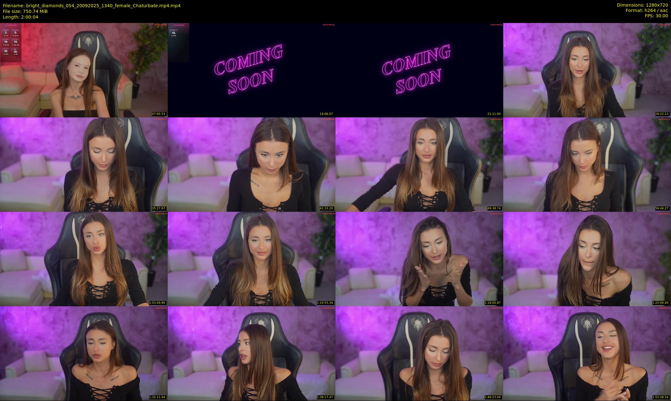 bright_diamonds_054 — 121 minute Chaturbate couple cam show recording, 720p, Sep 20, 2025