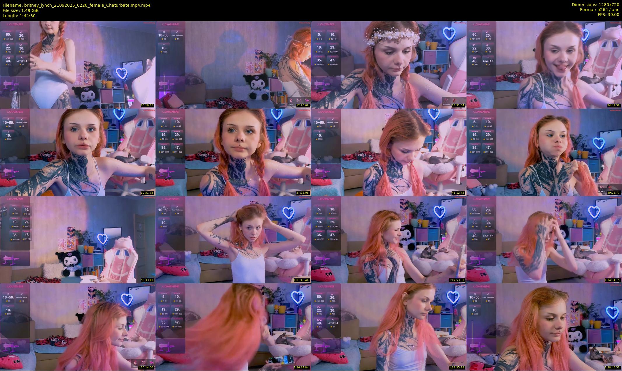 britney_lynch — 105 minute Chaturbate female cam show recording, 720p, Sep 21, 2025