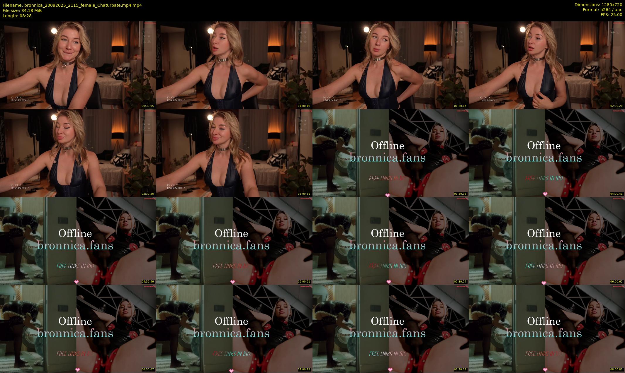 bronnica — 9 minute Chaturbate female cam show recording, 720p, Sep 20, 2025