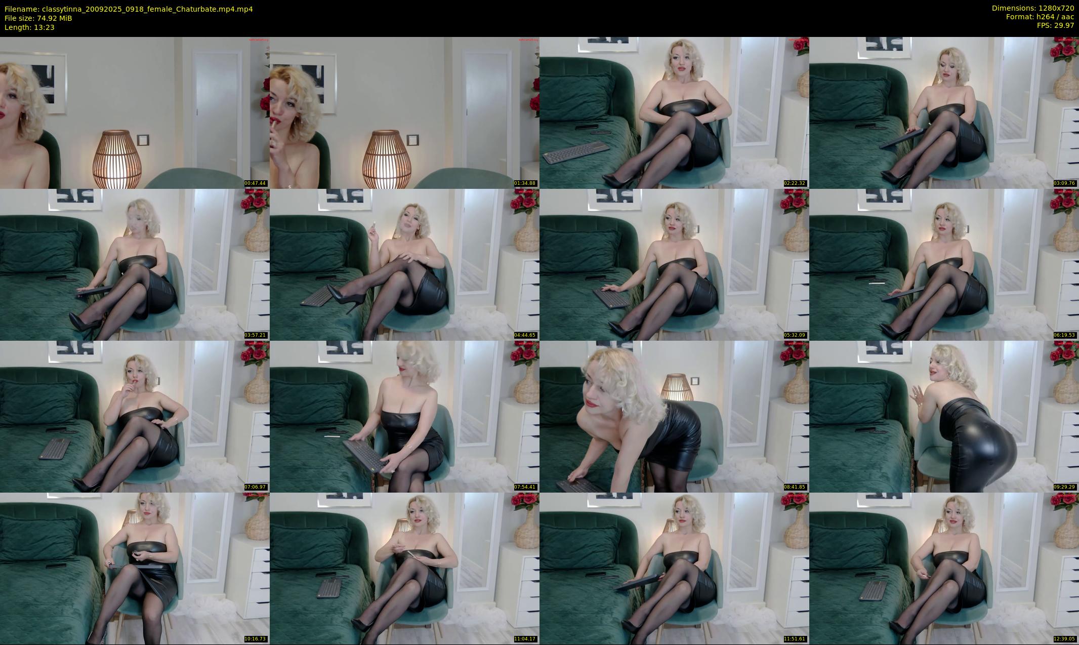 classytinna — 14 minute Chaturbate female cam show recording, 720p, Sep 20, 2025