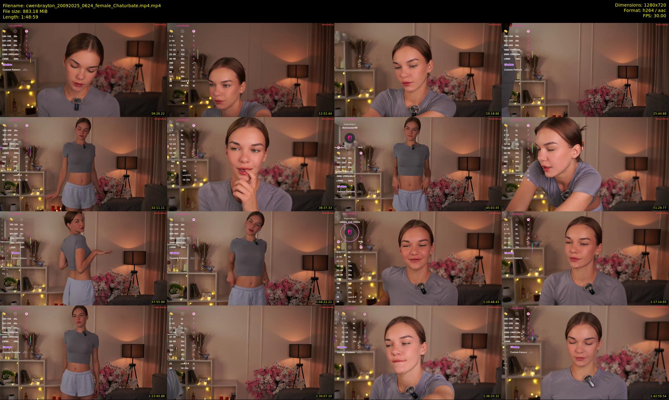 cwenbrayton — 109 minute Chaturbate female cam show recording, 720p, Sep 20, 2025
