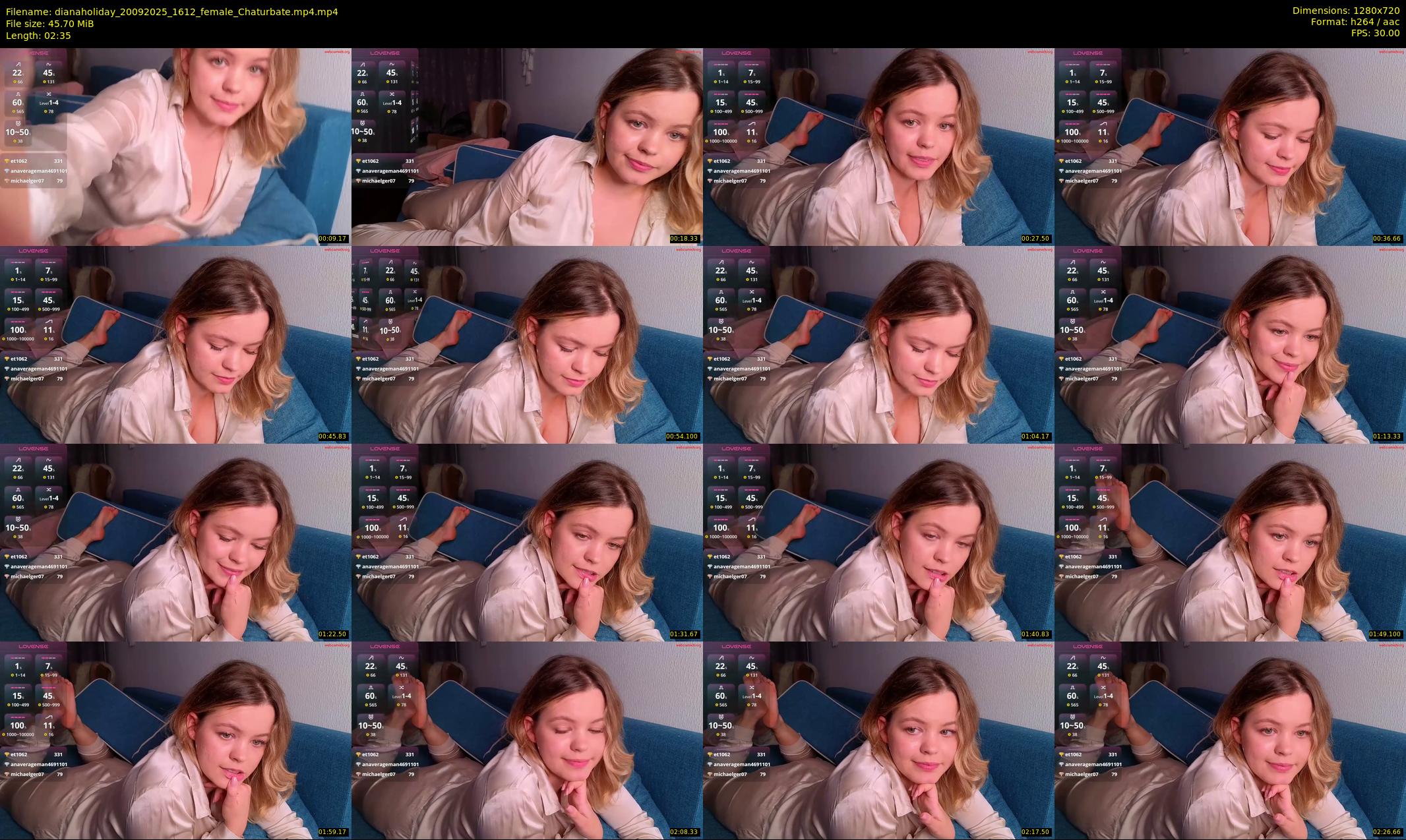 dianaholiday — 3 minute Chaturbate female cam show recording, 720p, Sep 20, 2025