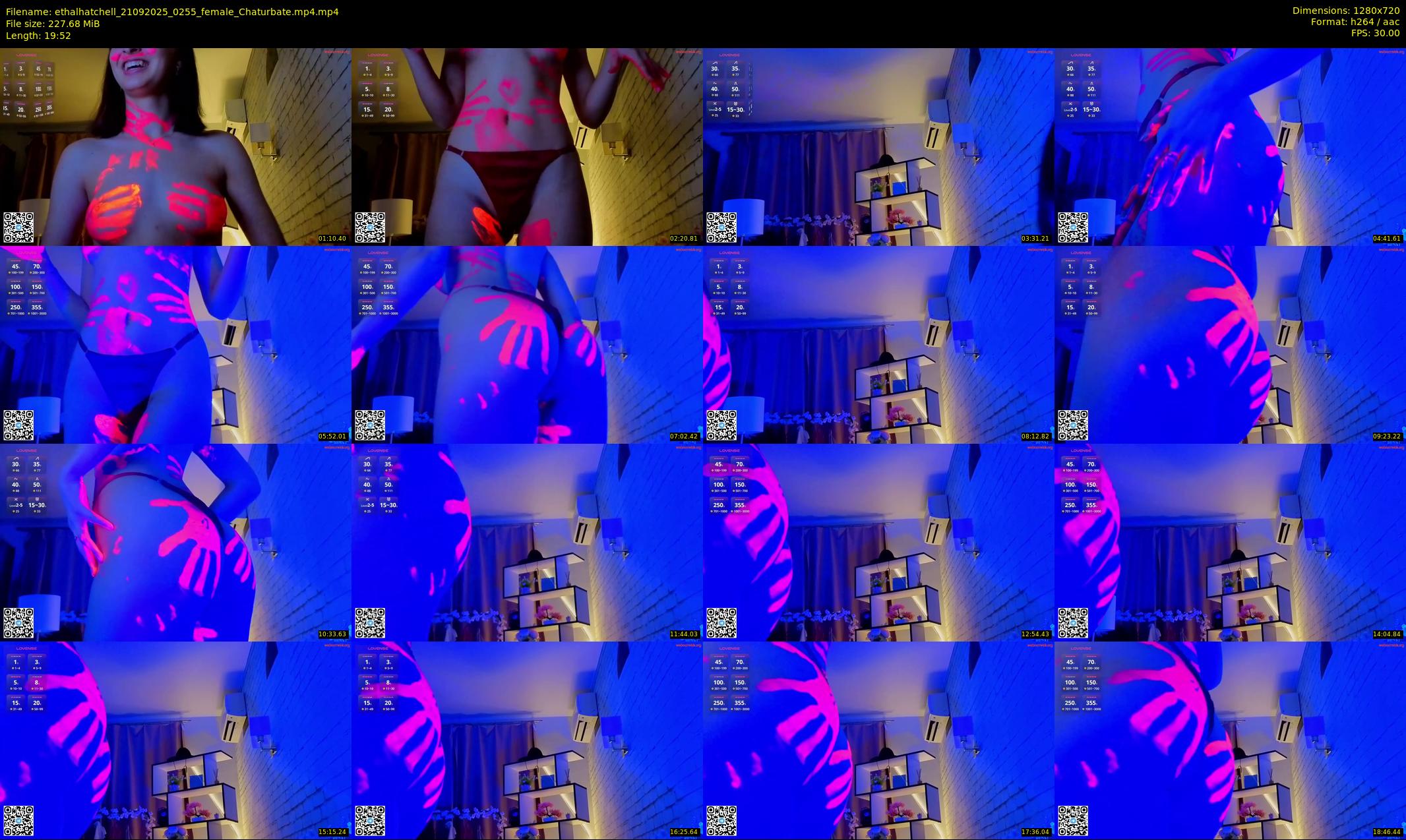 ethalhatchell — 20 minute Chaturbate female cam show recording, 720p, Sep 21, 2025