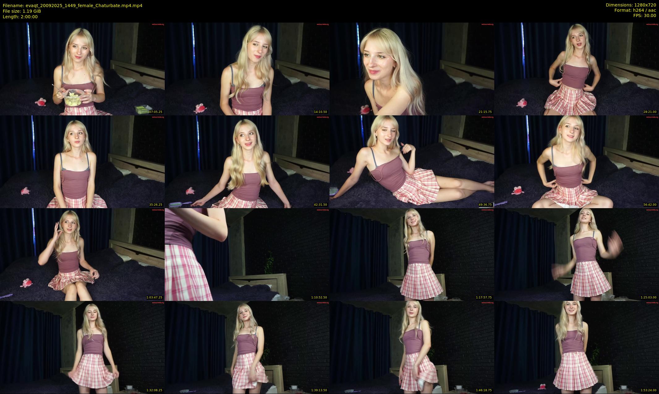 evaqt — 120 minute Chaturbate female cam show recording, 720p, Sep 20, 2025