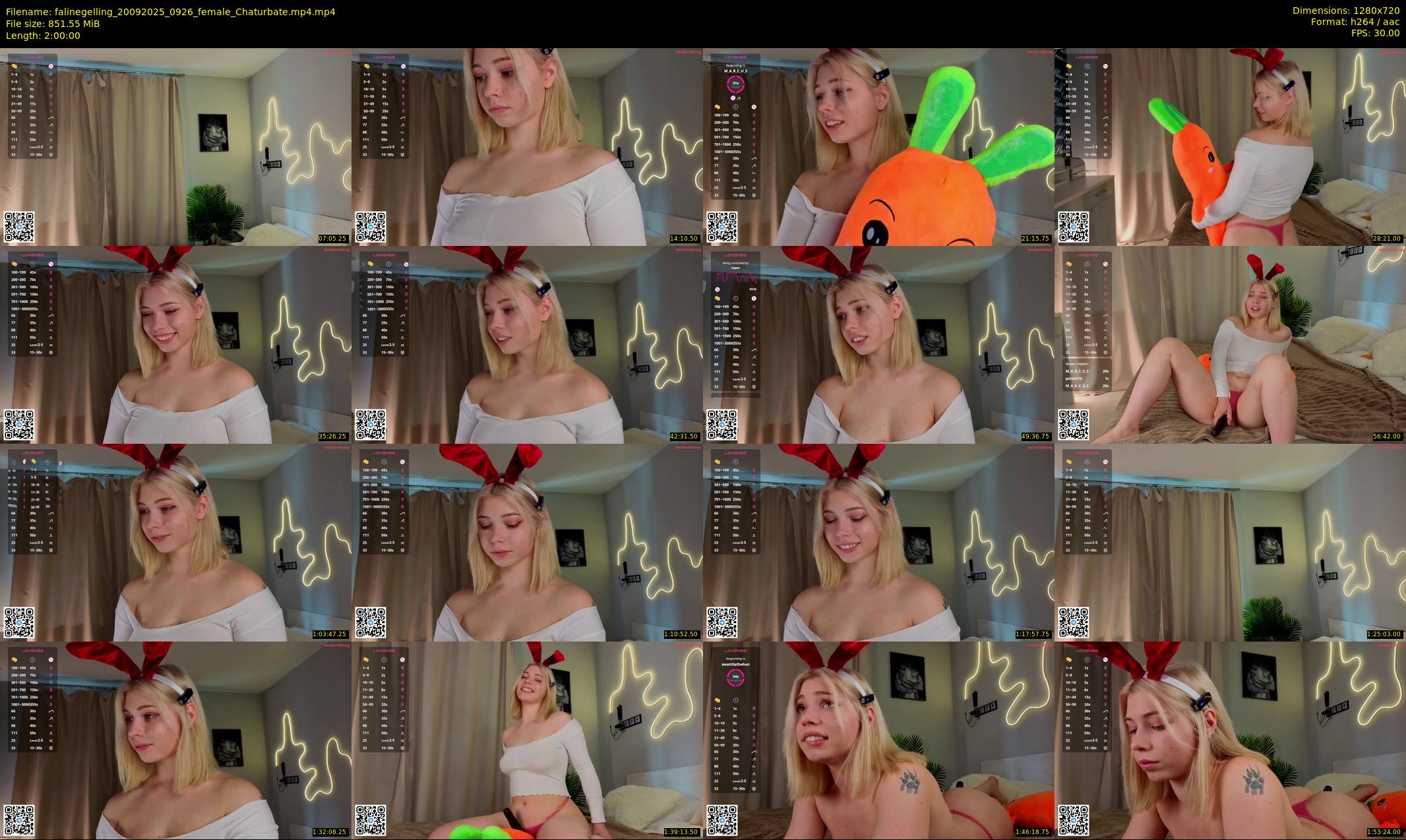 falinegelling — 120 minute Chaturbate female cam show recording, 720p, Sep 20, 2025