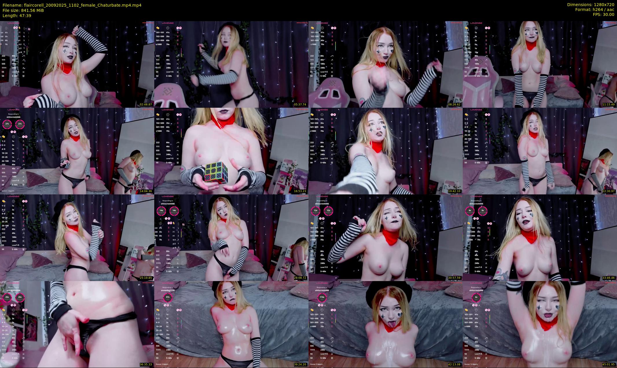 flaircorell — 48 minute Chaturbate female cam show recording, 720p, Sep 20, 2025