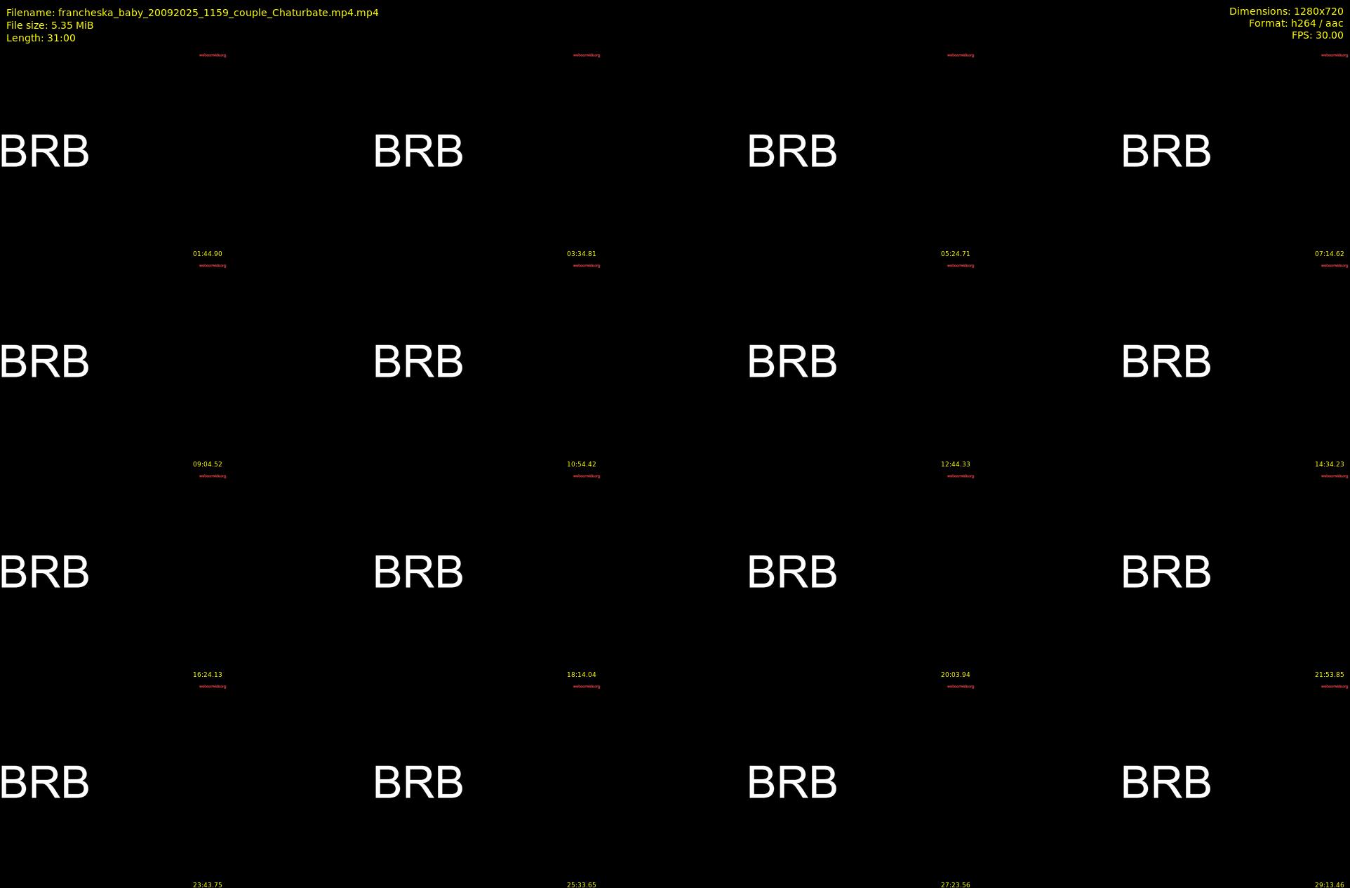 francheska_baby — 31 minute Chaturbate couple cam show recording, 720p, Sep 20, 2025
