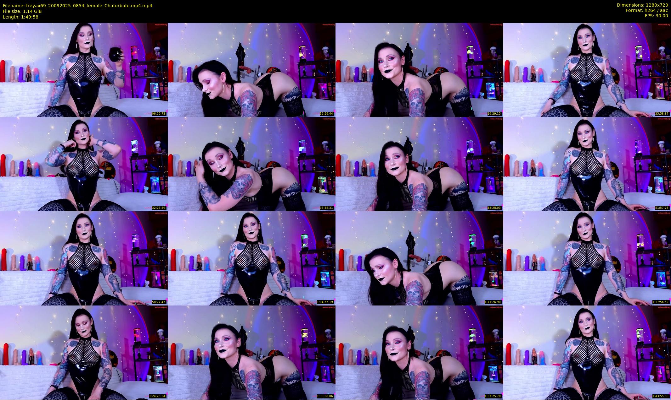 freyax69 — 110 minute Chaturbate female cam show recording, 720p, Sep 20, 2025
