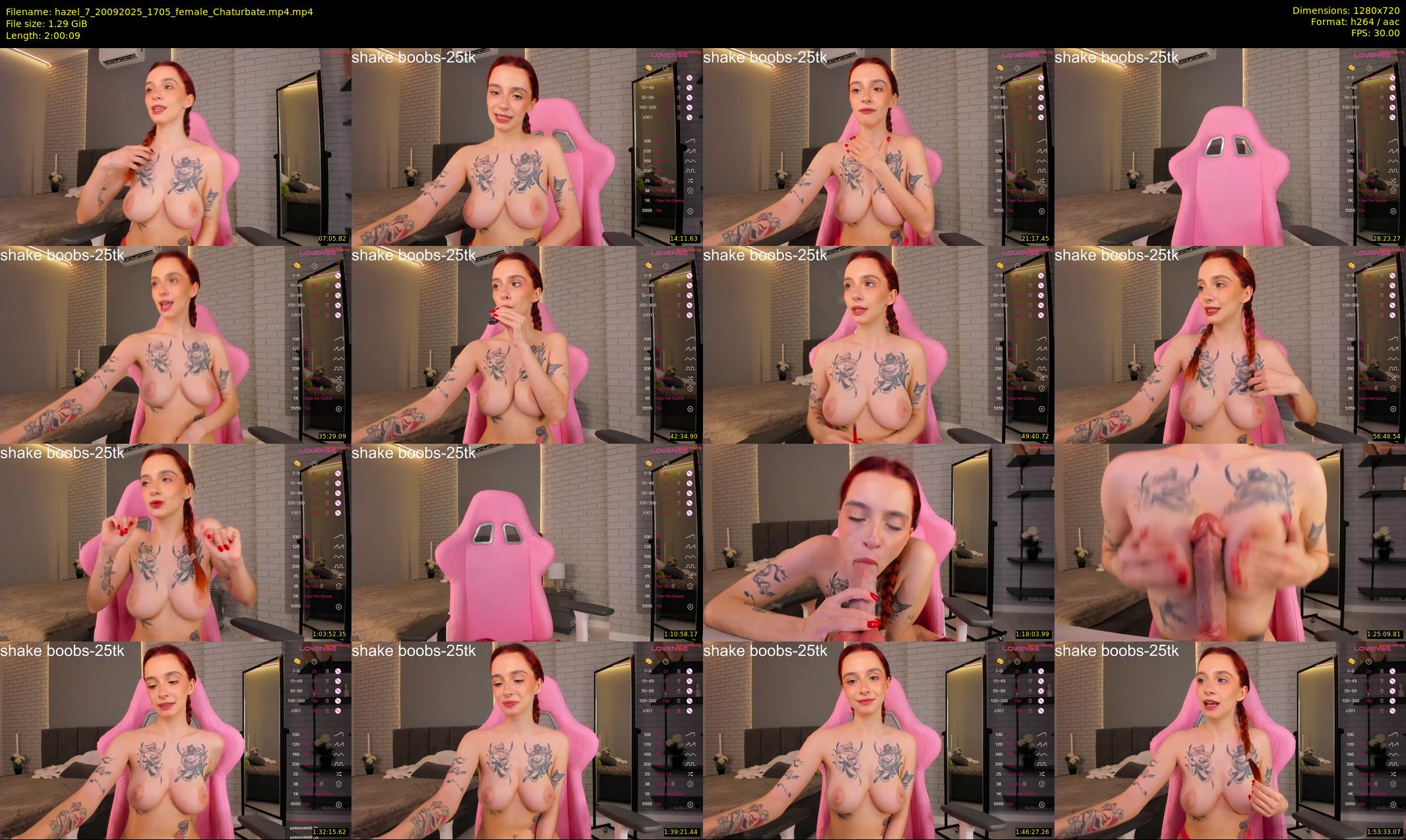 hazel_7 — 121 minute Chaturbate female cam show recording, 720p, Sep 20, 2025
