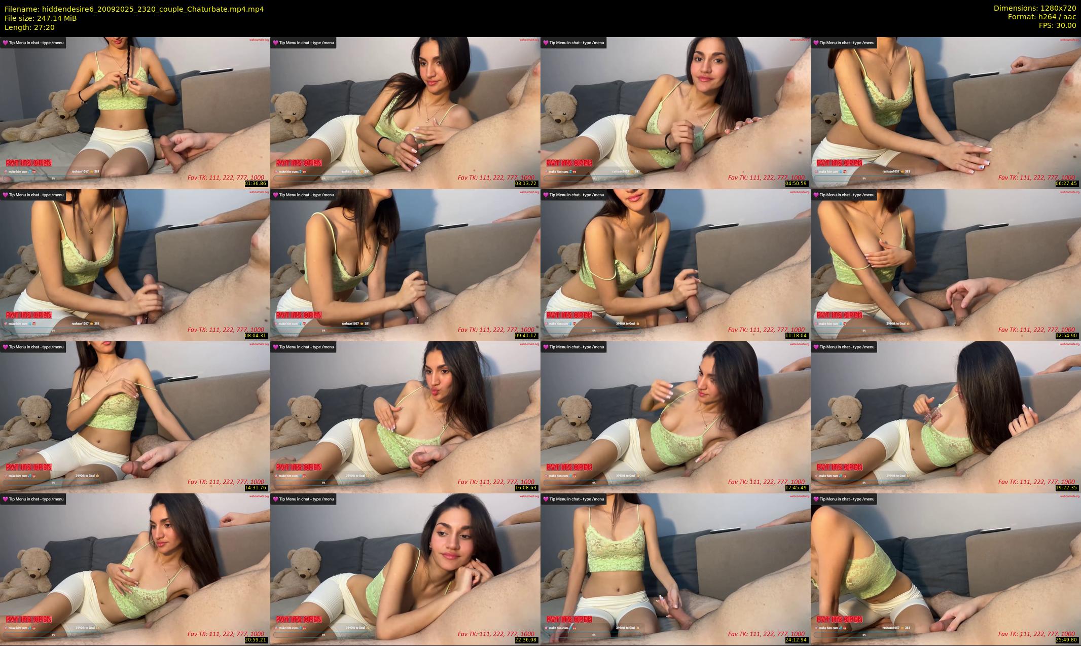 hiddendesire6 — 28 minute Chaturbate couple cam show recording, 720p, Sep 20, 2025
