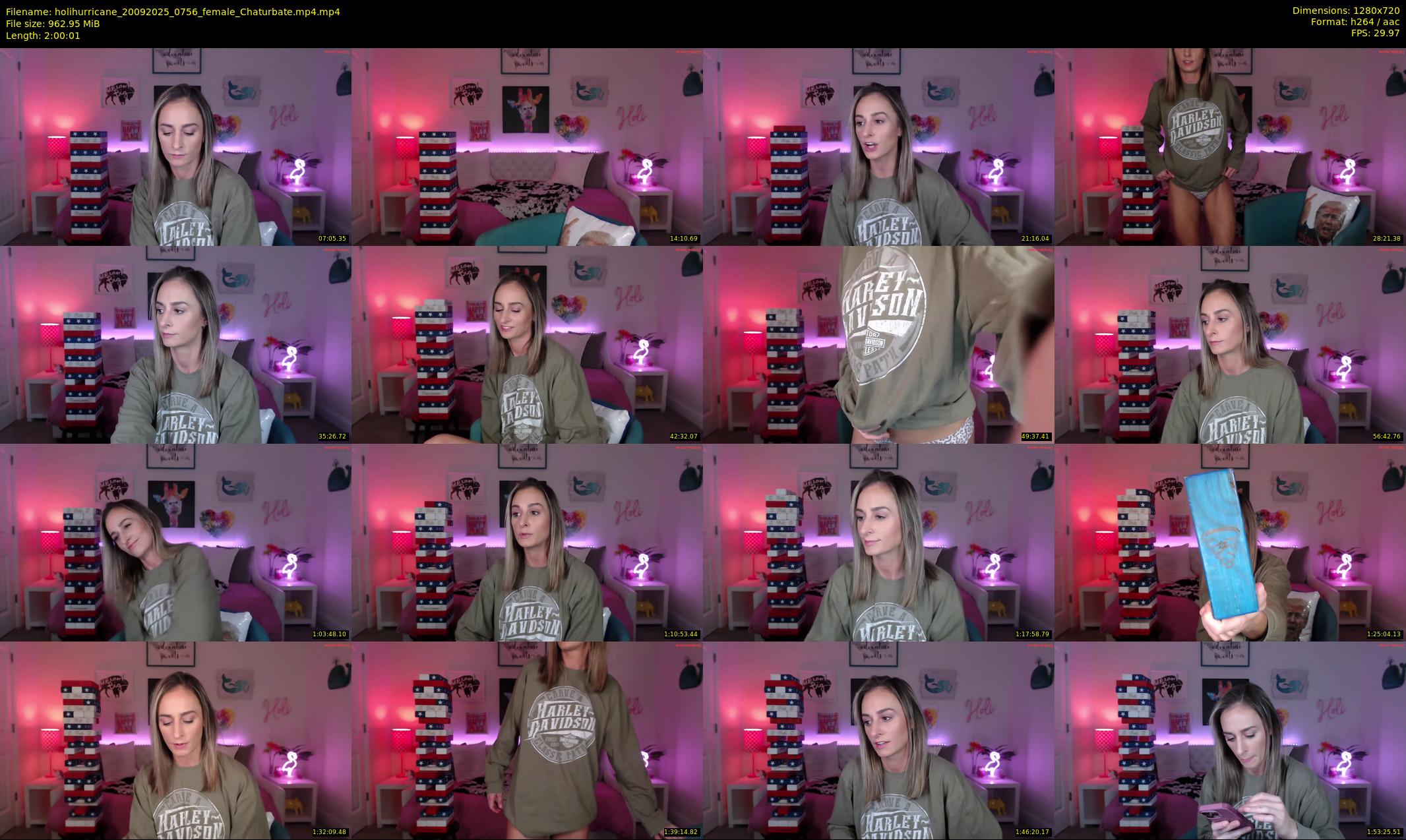 holihurricane — 121 minute Chaturbate female cam show recording, 720p, Sep 20, 2025