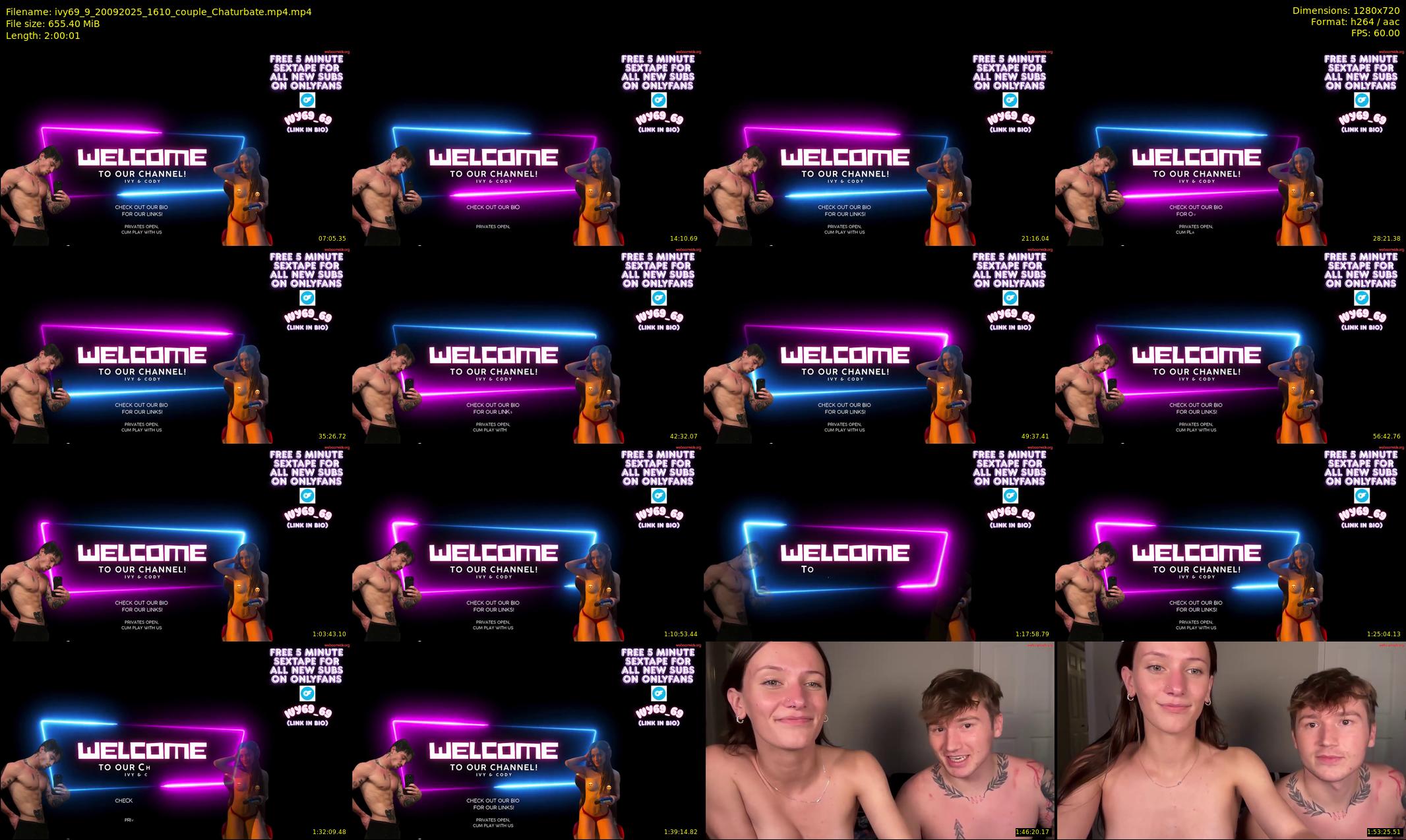 ivy69_9 — 121 minute Chaturbate couple cam show recording, 720p, Sep 20, 2025