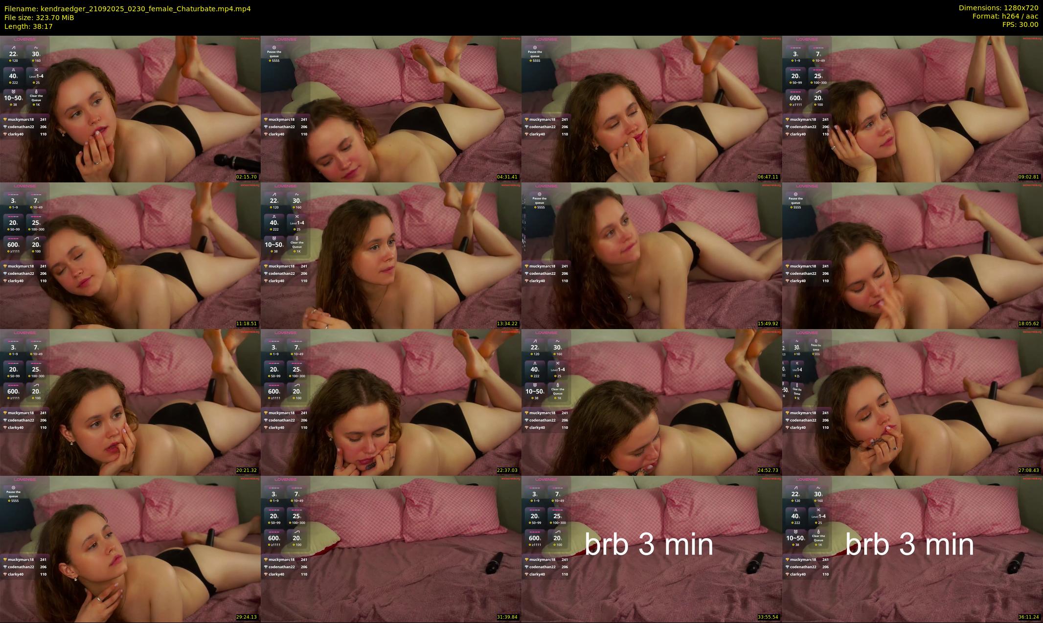 kendraedger — 39 minute Chaturbate female cam show recording, 720p, Sep 21, 2025