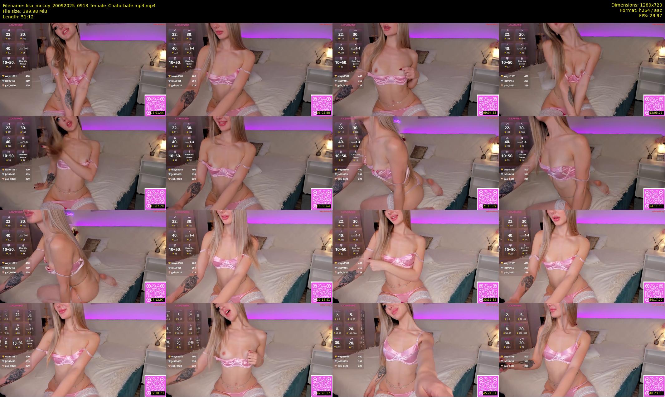 lisa_mccoy — 52 minute Chaturbate female cam show recording, 720p, Sep 20, 2025