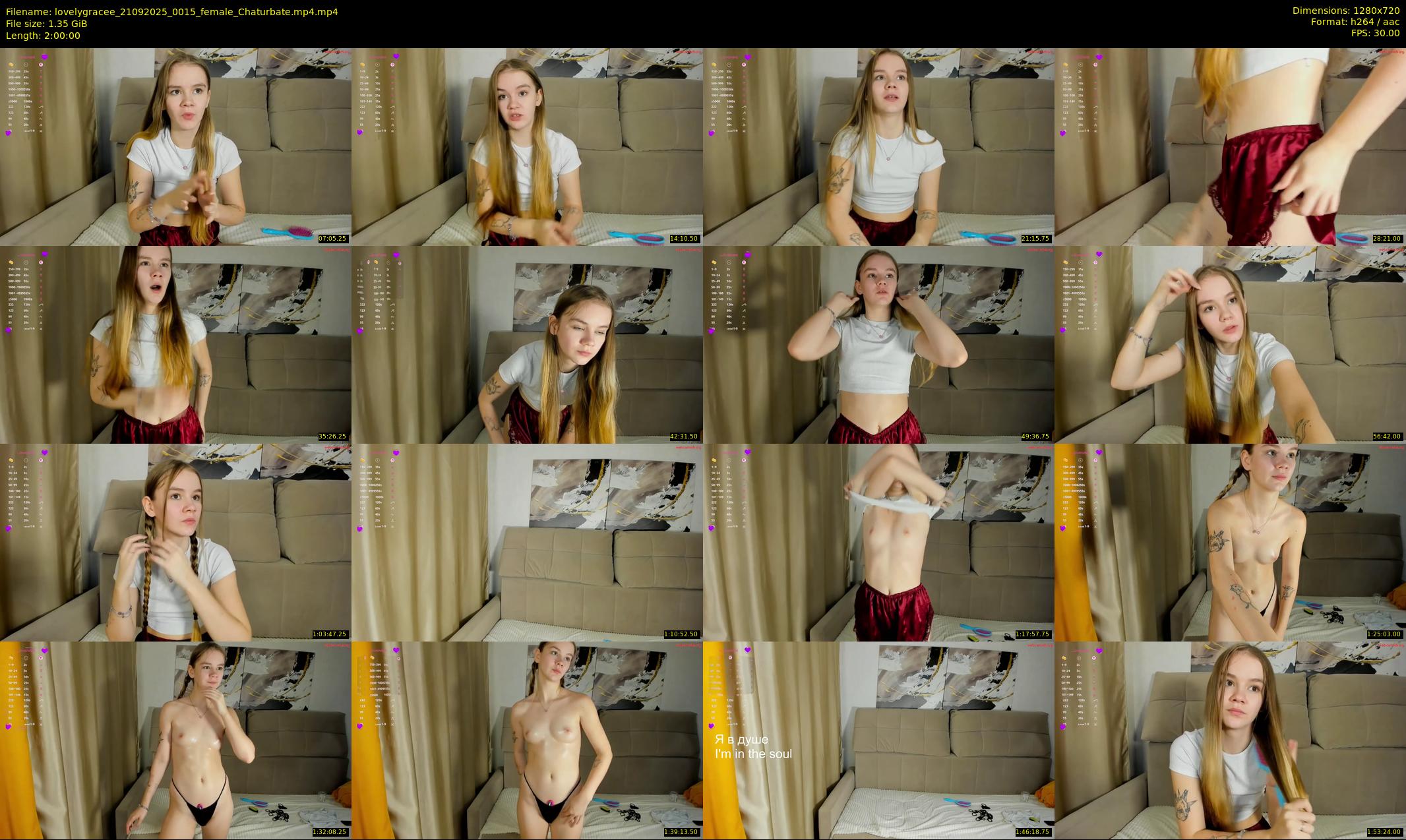 lovelygracee — 120 minute Chaturbate female cam show recording, 720p, Sep 21, 2025